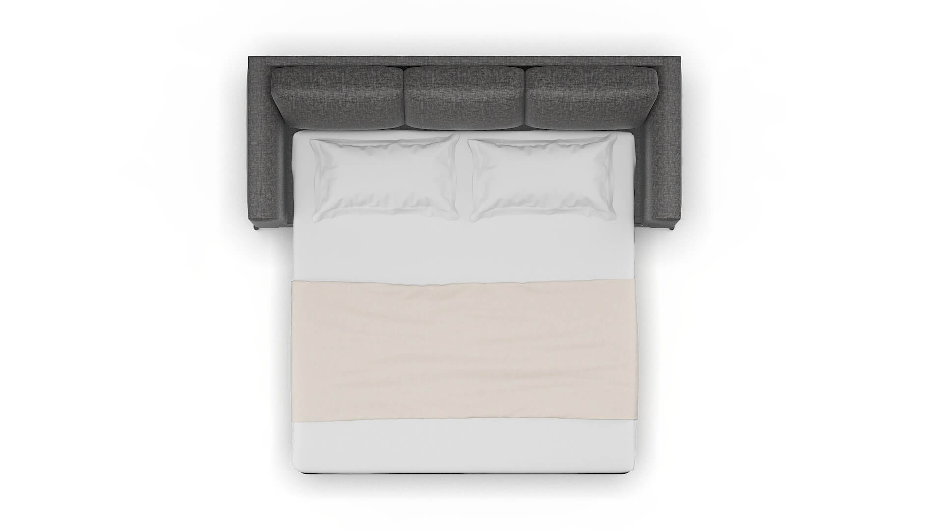 Toronto Insight Charcoal Sofa Sleeper Espresso legs 3