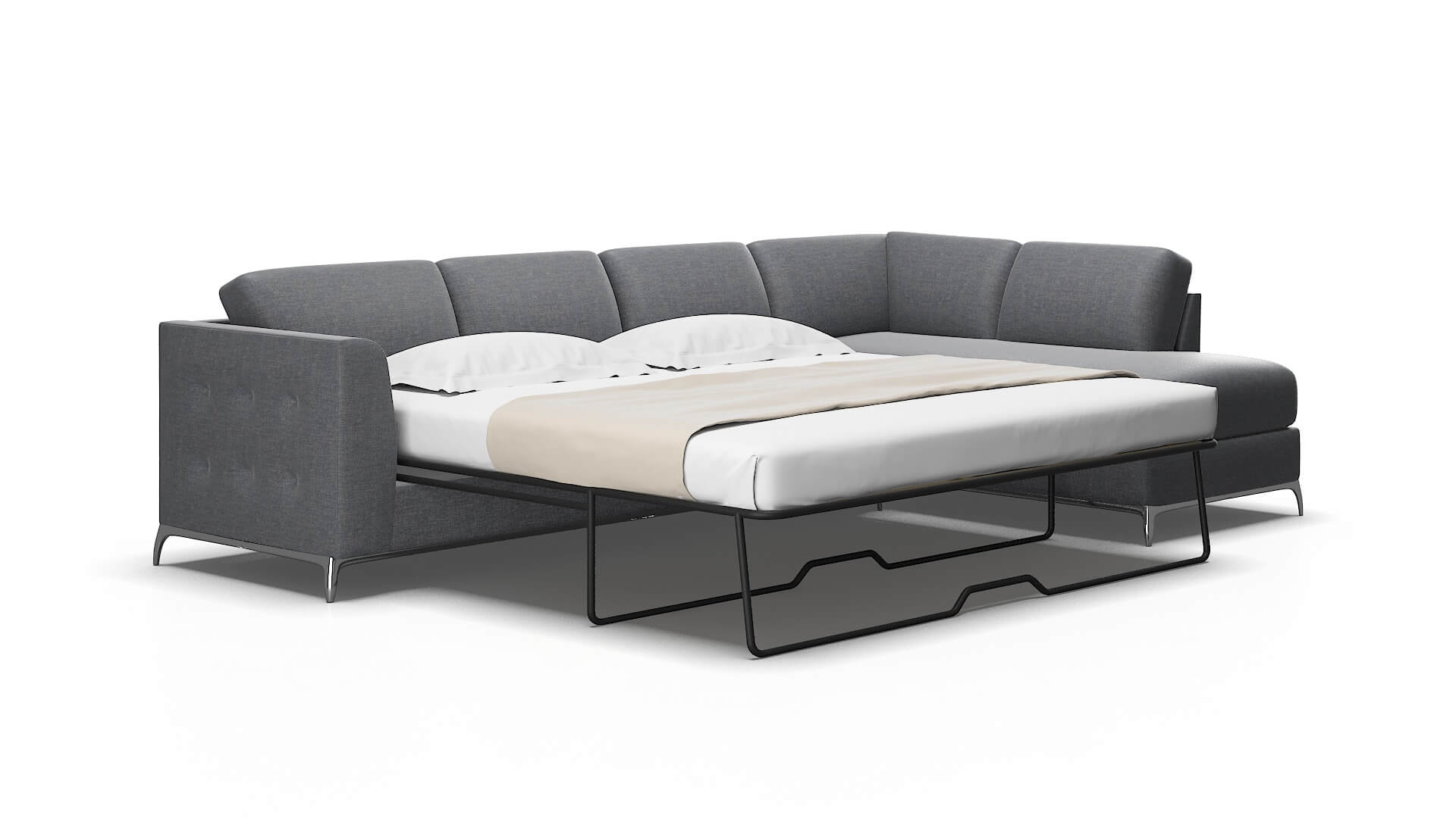 Toronto Lana Onyx Panel Sleeper Espresso legs 2