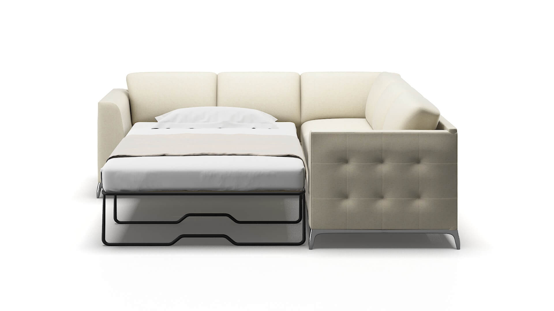Toronto Lana Sand Sectional Sleeper Espresso legs 1