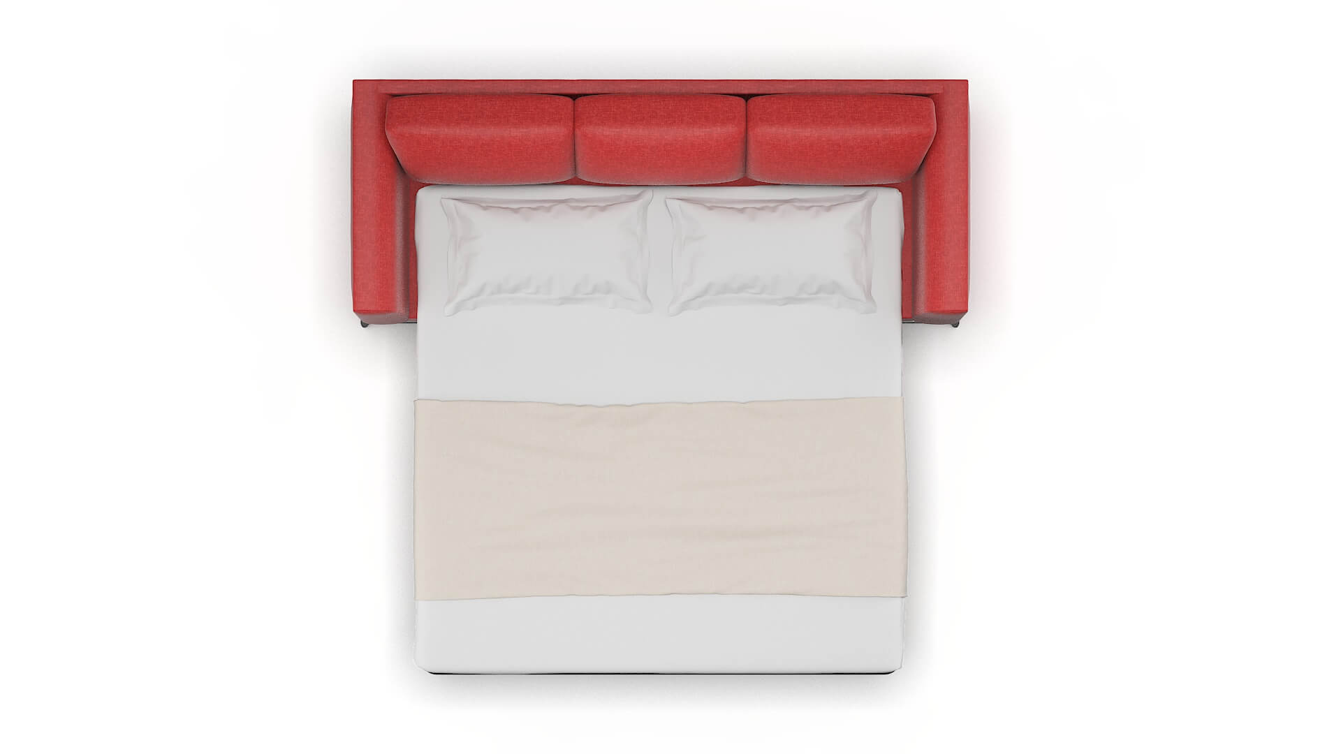 Toronto Leslie Poppy Sofa Sleeper Espresso legs 3