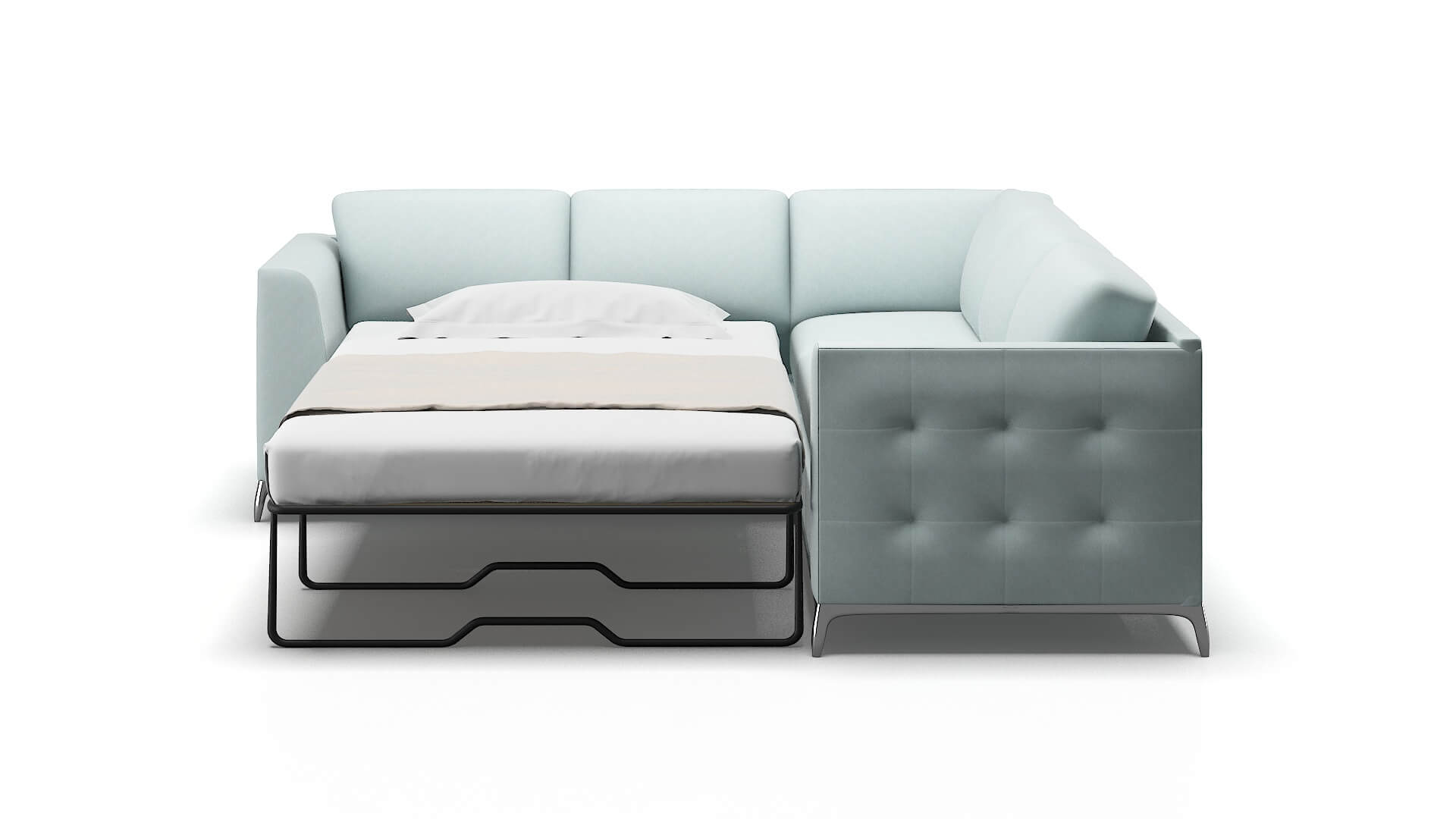 Toronto Leslie Robins_egg Sectional Sleeper Espresso legs 1