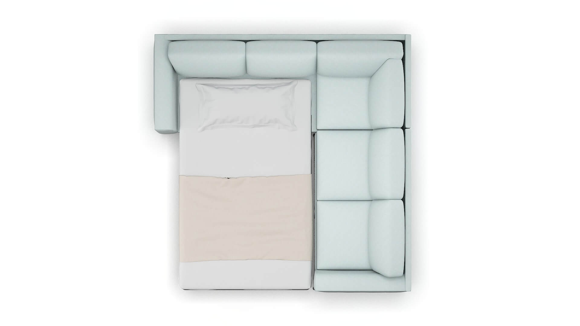 Toronto Leslie Robins_egg Sectional Sleeper Espresso legs 3