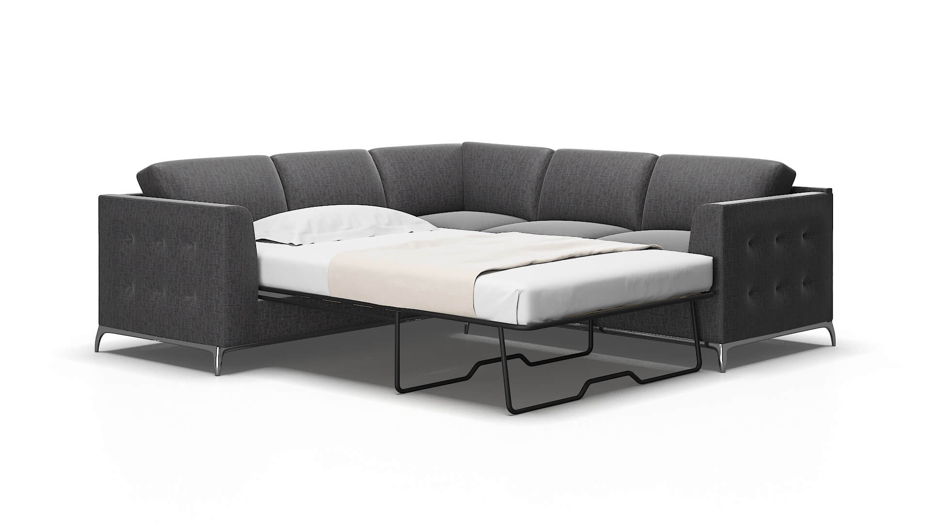 Toronto Marcy Baltic Sectional Sleeper Espresso legs 2