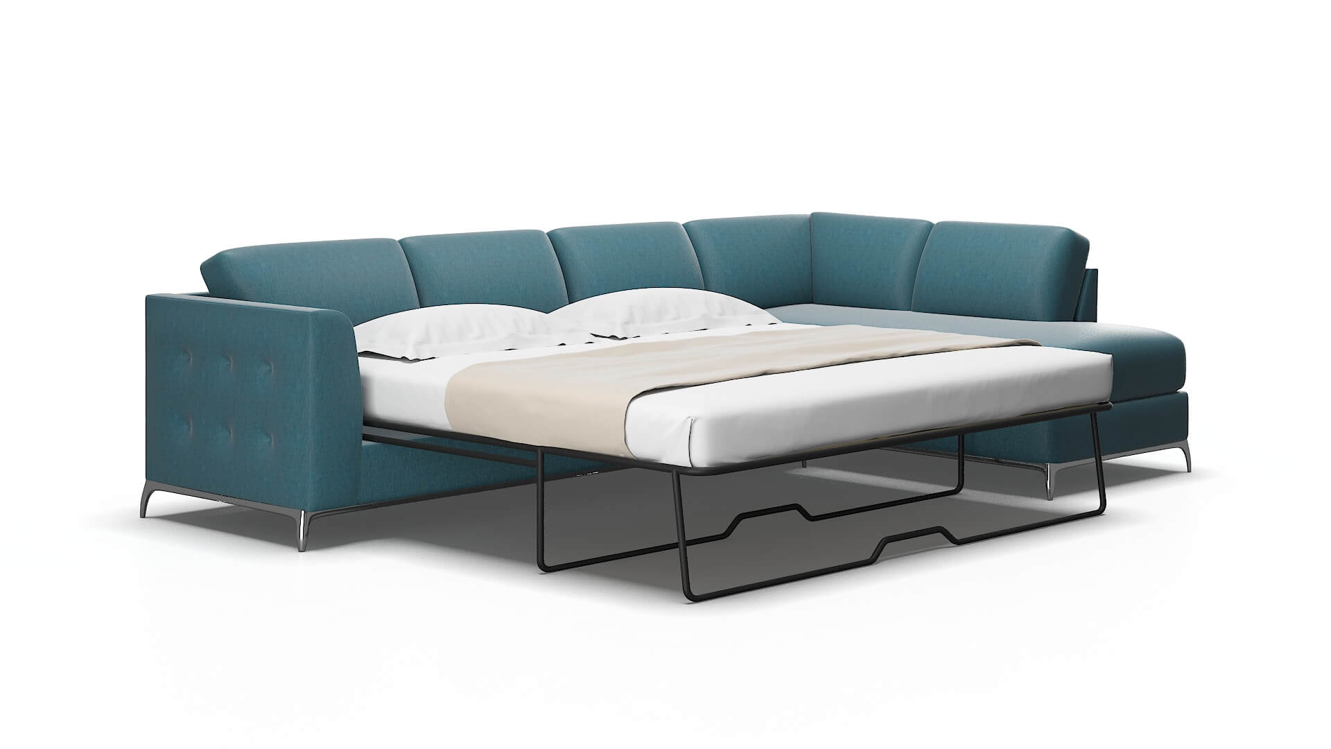 Toronto Merit Peacock Panel Sleeper Espresso legs 2