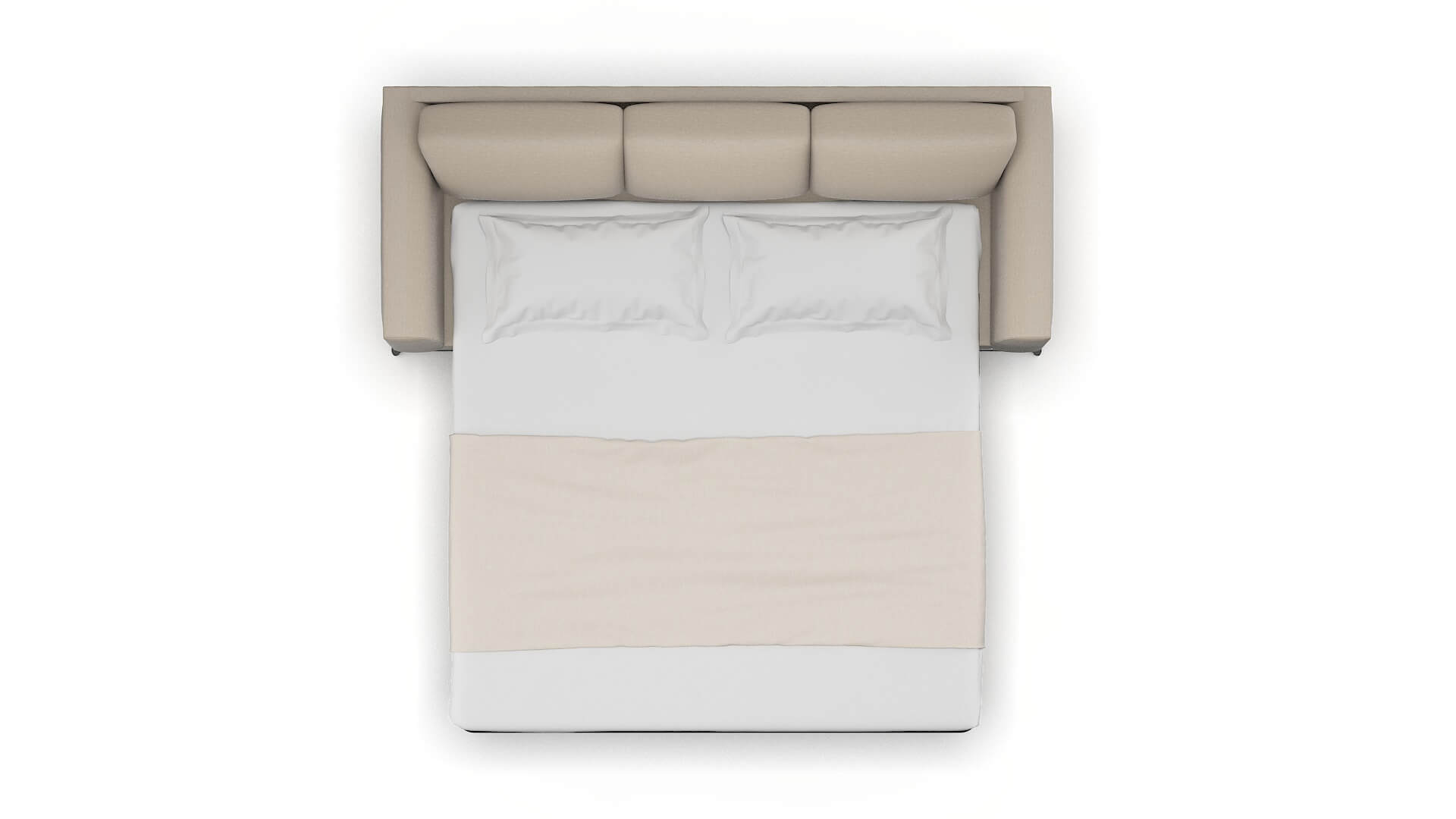 Toronto Naples Almond Sofa Sleeper Espresso legs 3