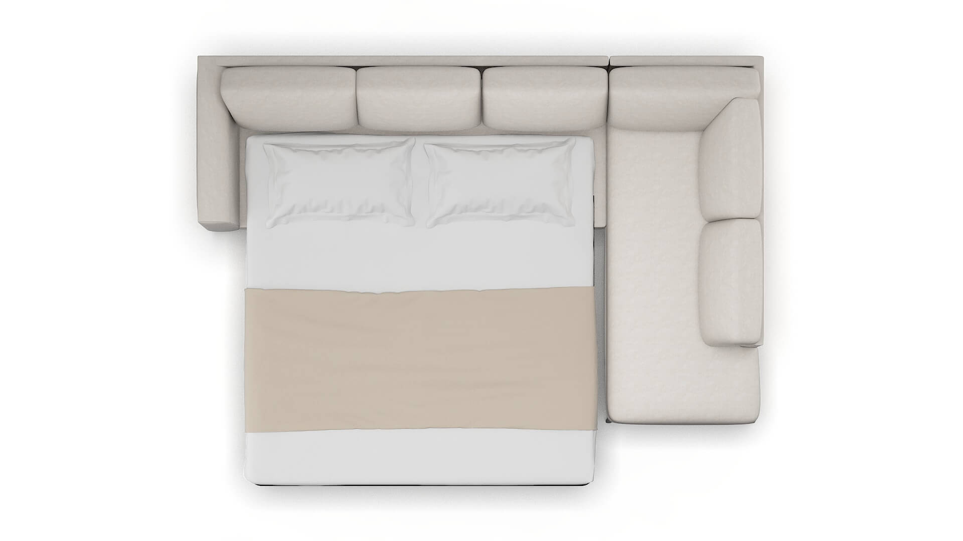 Toronto Noble Grey Panel Sleeper Espresso legs 3