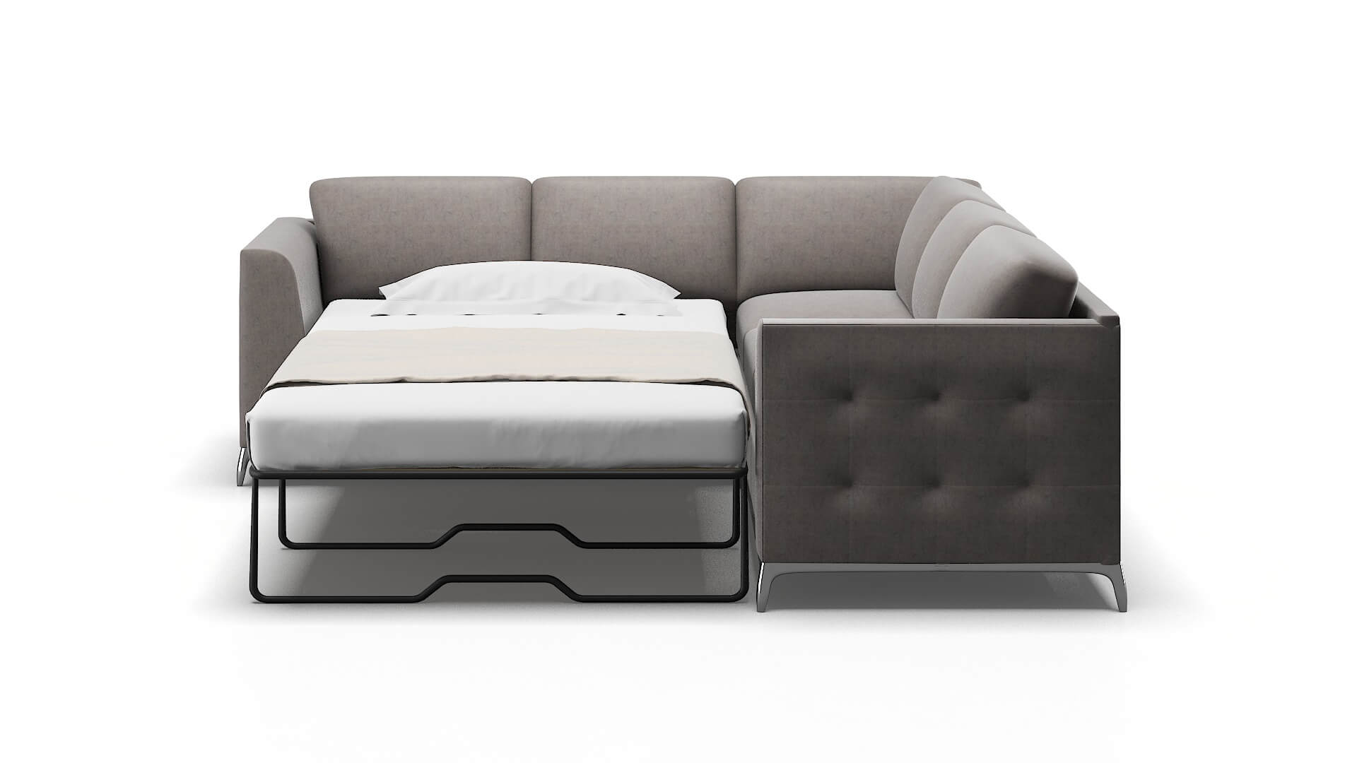 Toronto Noble Otter Sectional Sleeper Espresso legs 1