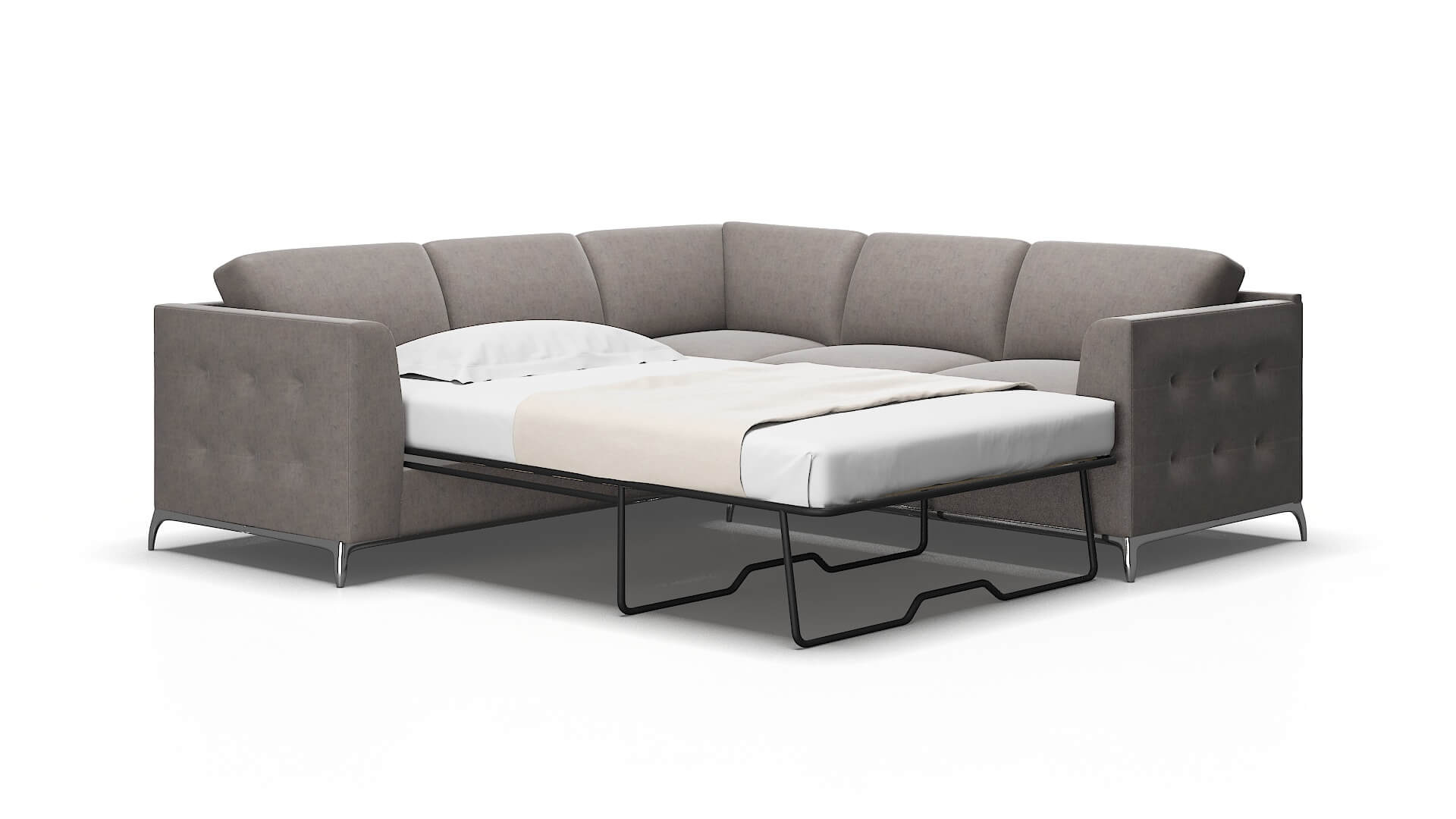 Toronto Noble Otter Sectional Sleeper Espresso legs 2