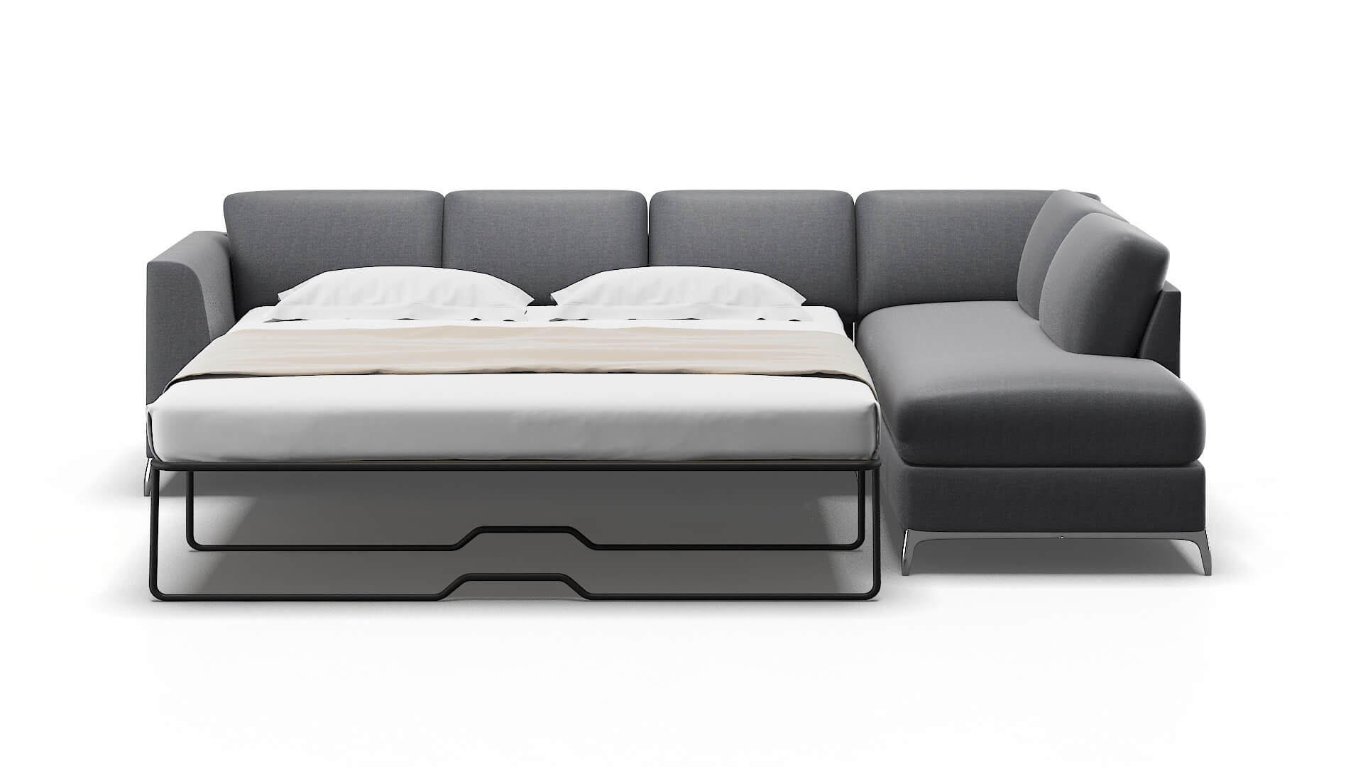 Toronto Notion Graphite Panel Sleeper Espresso legs 1