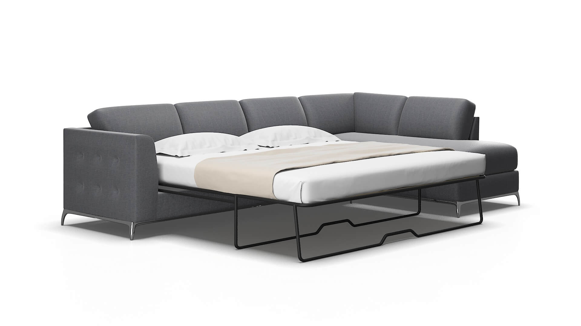 Toronto Notion Graphite Panel Sleeper Espresso legs 2