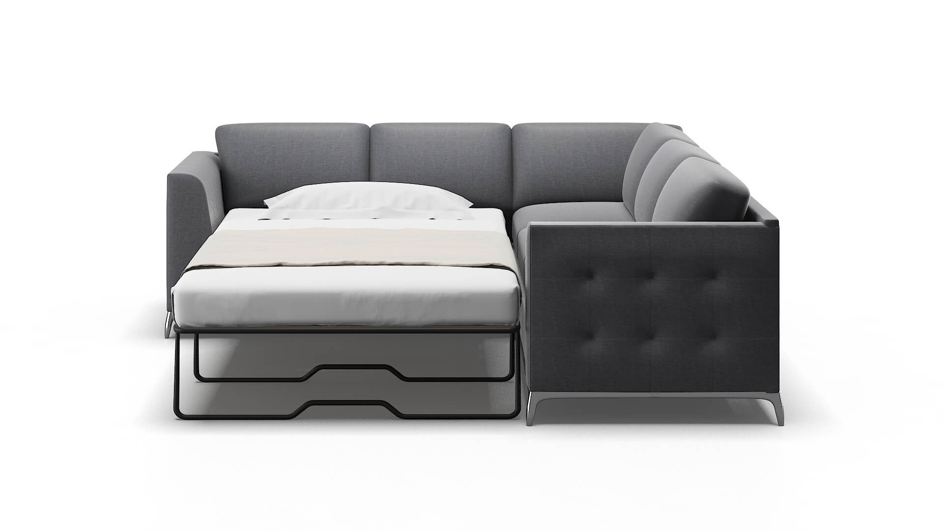 Toronto Notion Graphite Sectional Sleeper Espresso legs 1