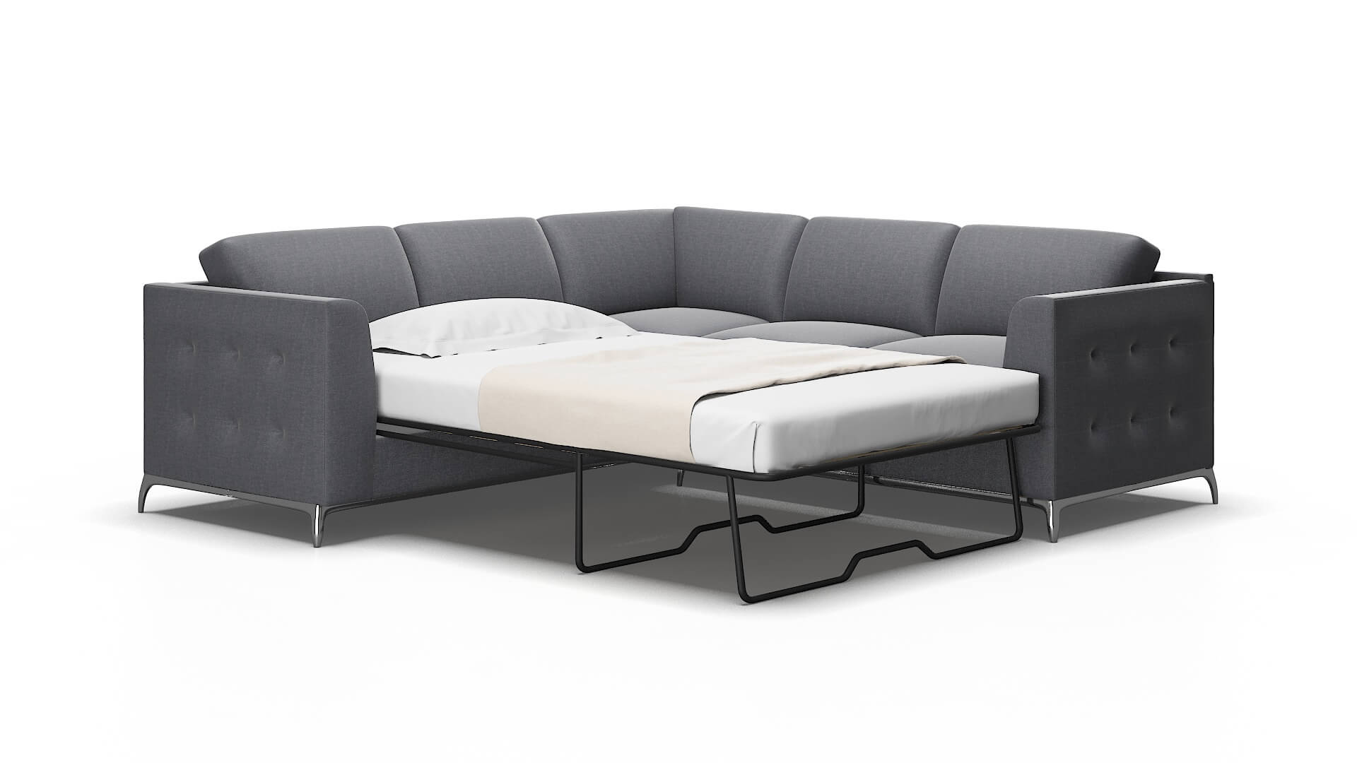 Toronto Notion Graphite Sectional Sleeper Espresso legs 2