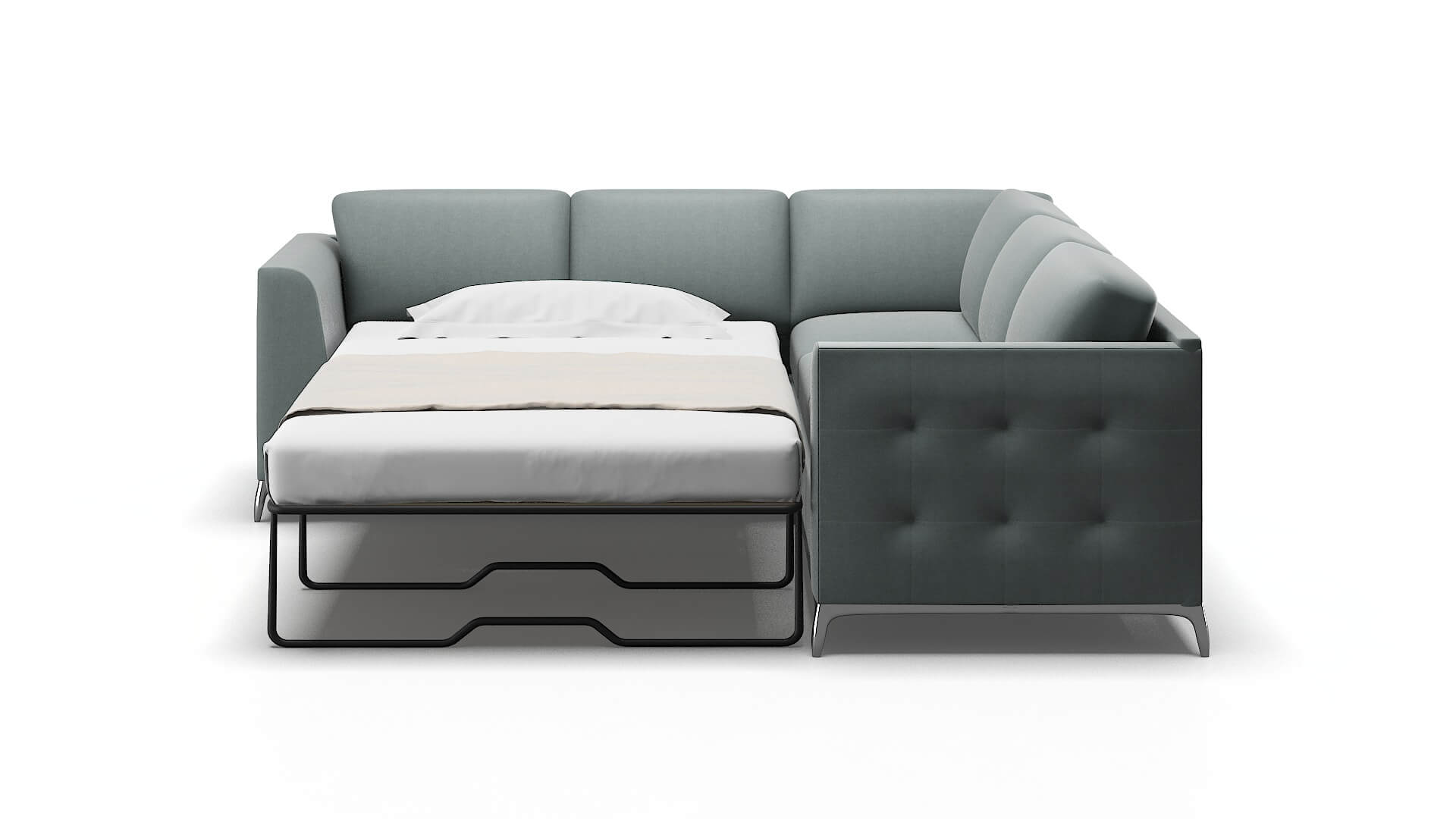 Toronto Oakley Baltic Sectional Sleeper Espresso legs 1