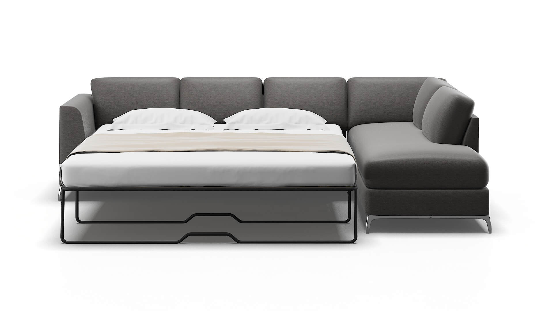 Toronto Oscar Charcoal Panel Sleeper Espresso legs 1