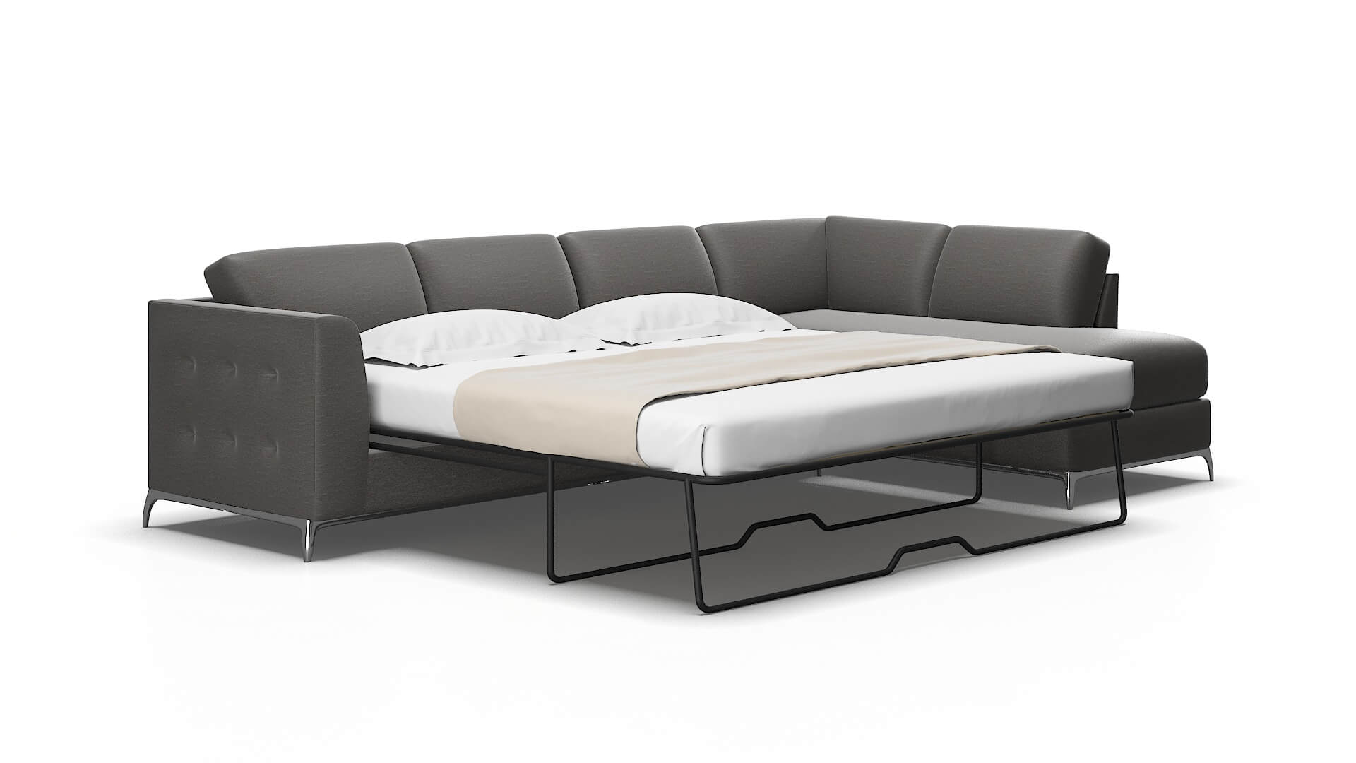 Toronto Oscar Grey Panel Sleeper Espresso legs 2