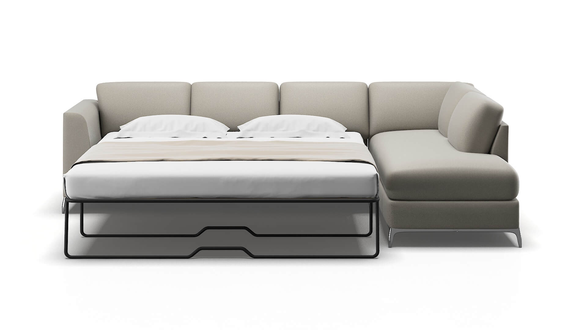 Toronto Oscar Silver Panel Sleeper Espresso legs 1