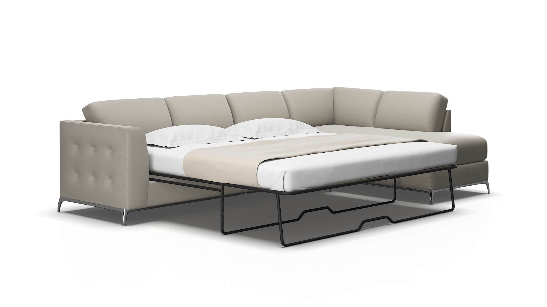 Toronto Oscar Silver Panel Sleeper Espresso legs 2