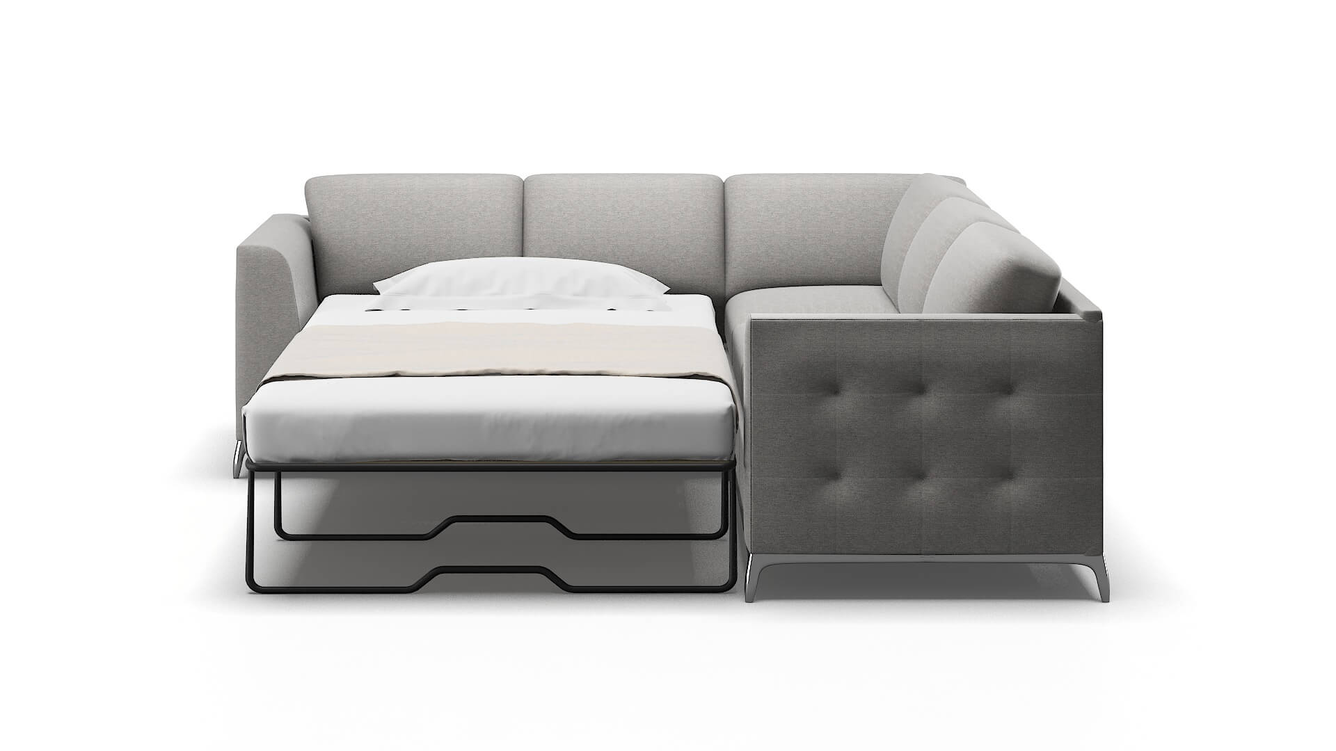 Toronto Phoenix Smoke Sectional Sleeper Espresso legs 1