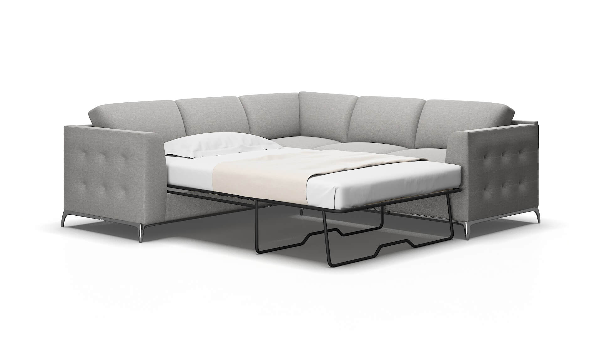 Toronto Phoenix Smoke Sectional Sleeper Espresso legs 2