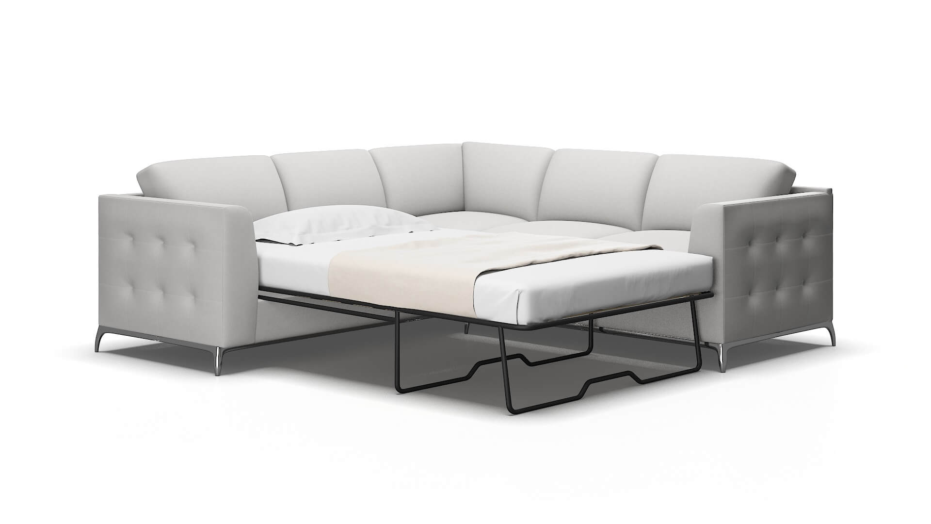 Toronto Prisma Steam Sectional Sleeper Espresso legs 2