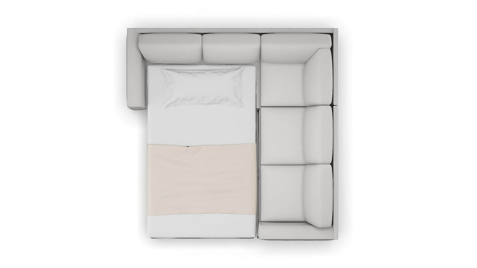 Toronto Prisma Steam Sectional Sleeper Espresso legs 3