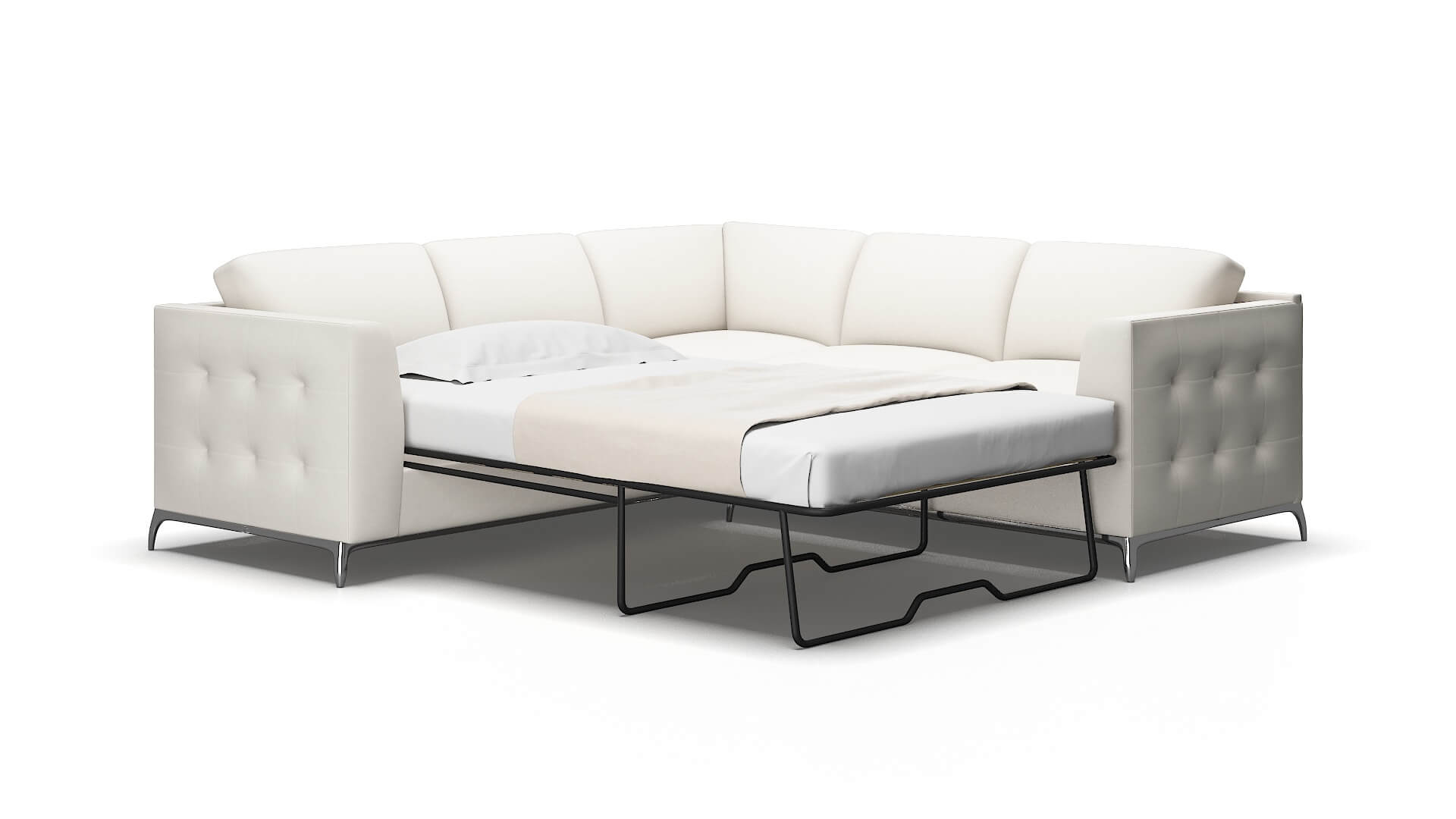 Toronto Redondo Pearl Sectional Sleeper Espresso legs 2