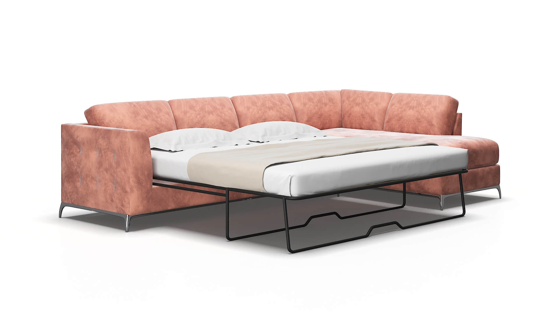 Toronto Royale Blush Panel Sleeper Espresso legs 2