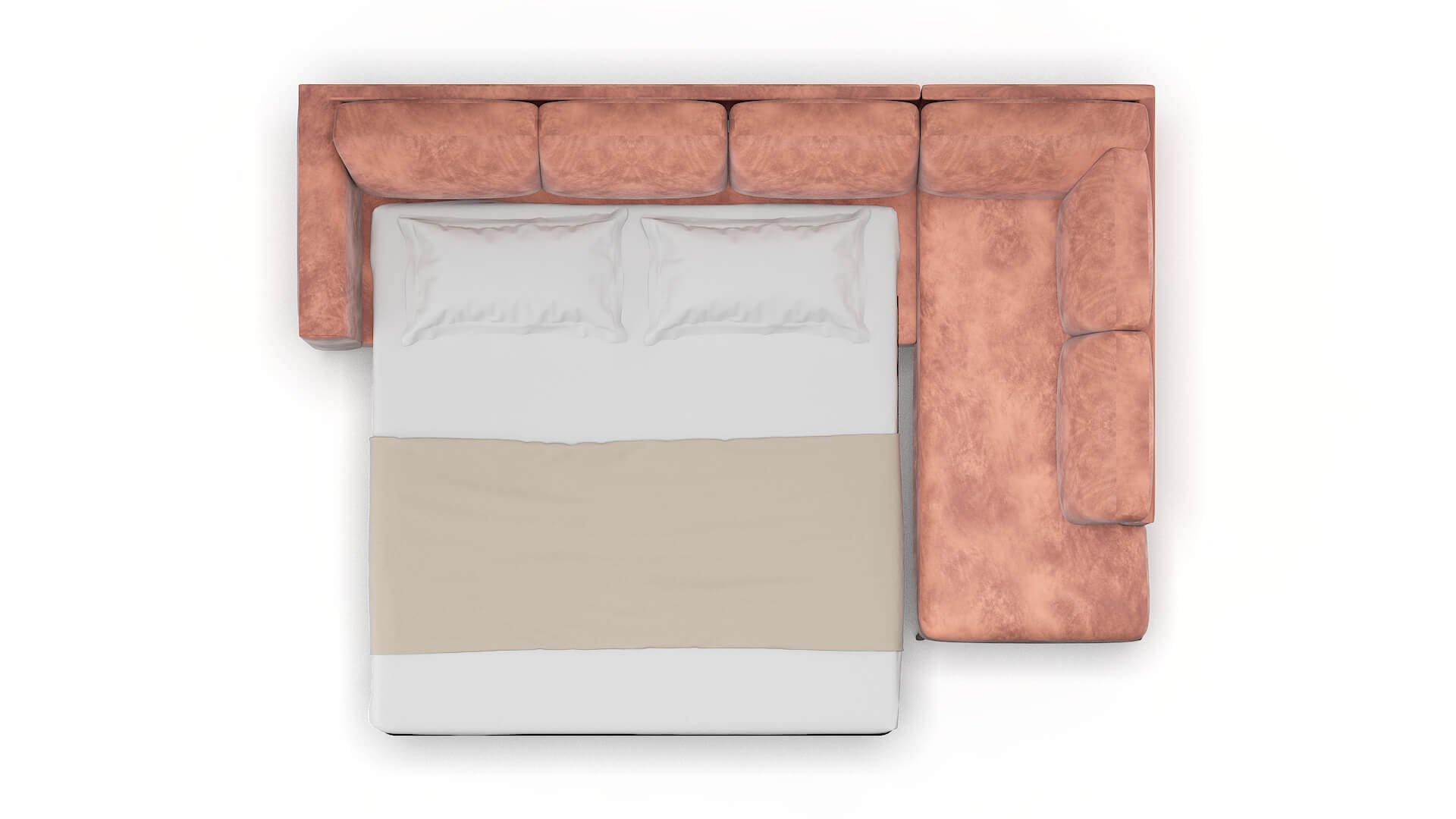 Toronto Royale Blush Panel Sleeper Espresso legs 3