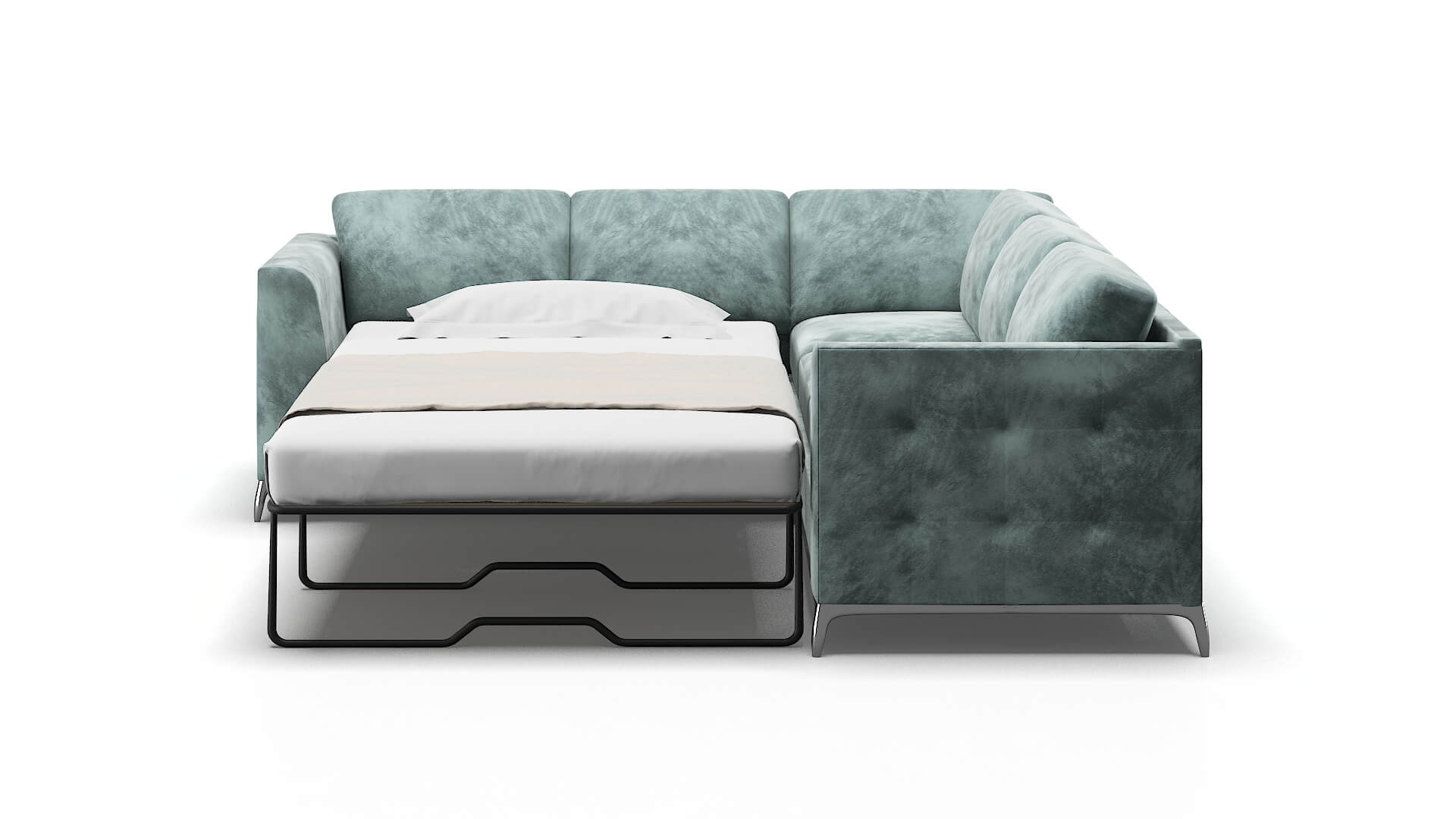 Toronto Royale Cloud Sectional Sleeper Espresso legs 1