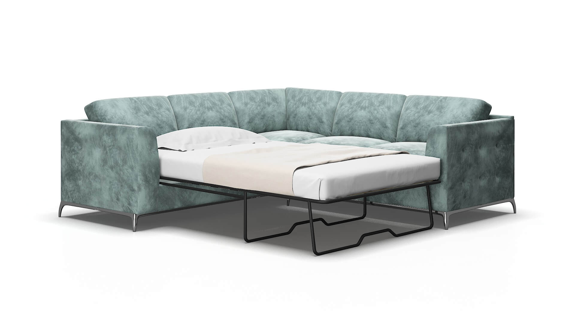 Toronto Royale Cloud Sectional Sleeper Espresso legs 2
