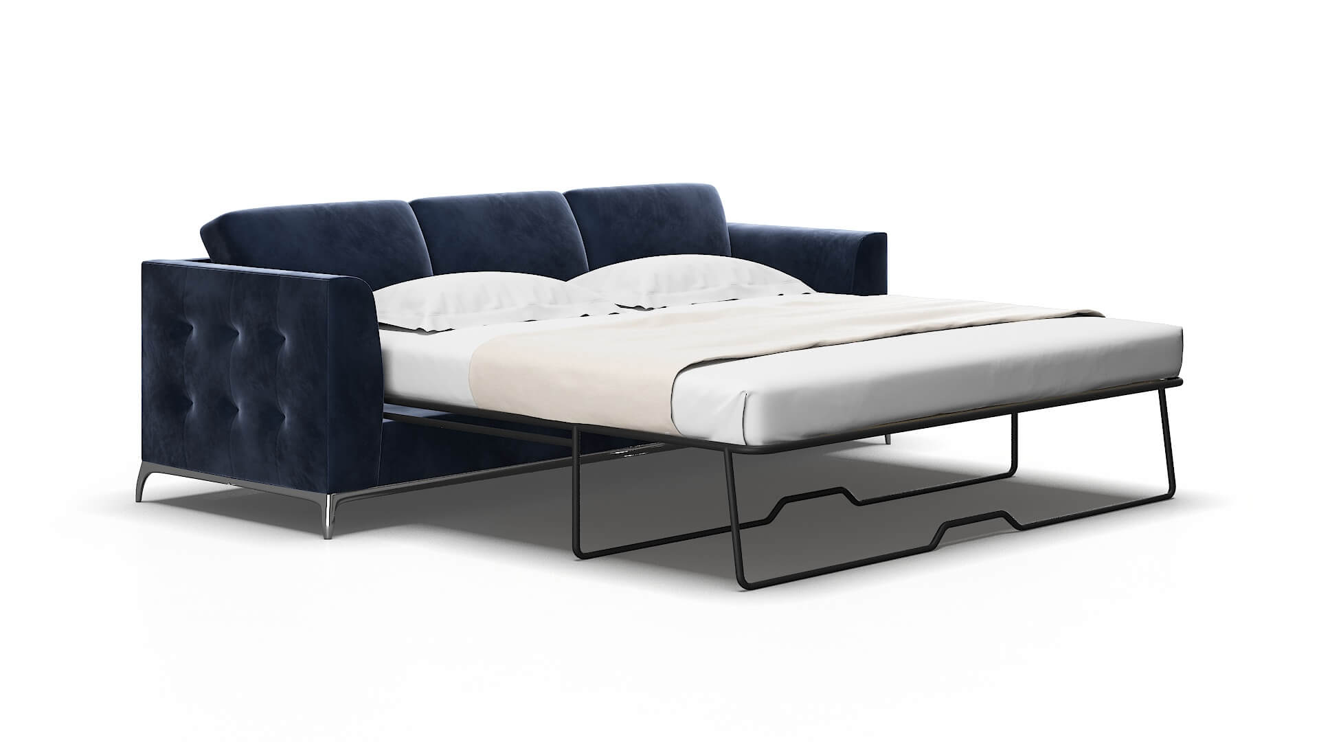 Toronto Royale Cobalt Sofa Sleeper Espresso legs 2