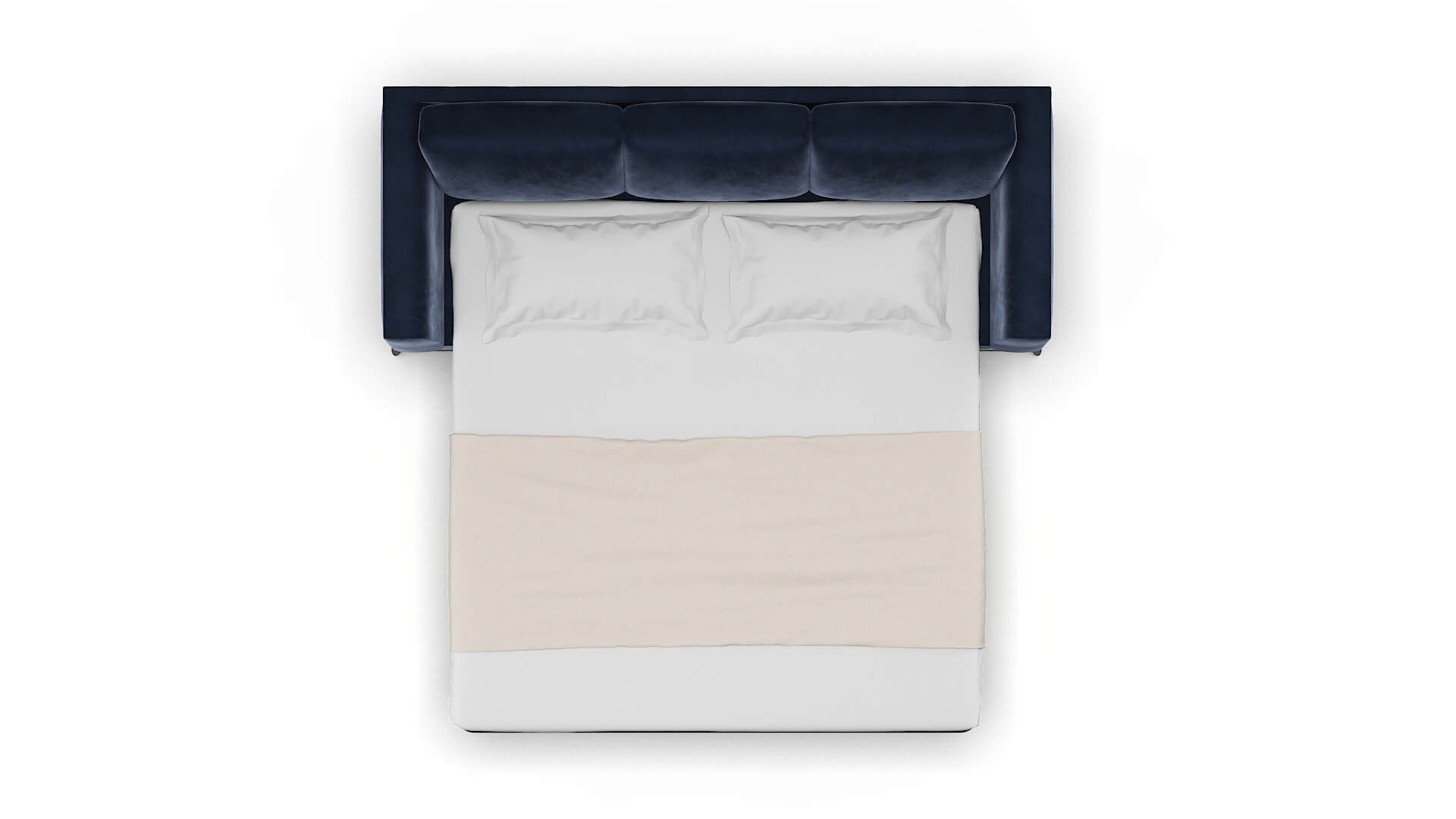 Toronto Royale Cobalt Sofa Sleeper Espresso legs 3