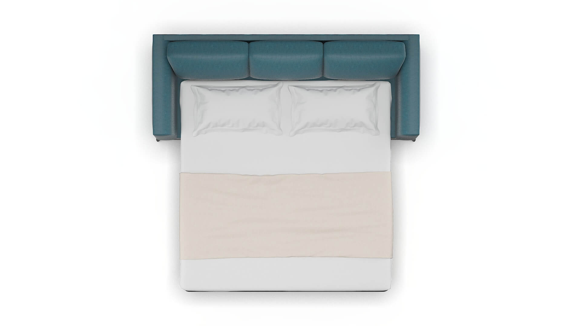 Toronto Royale Electric_blue Sofa Sleeper Espresso legs 3