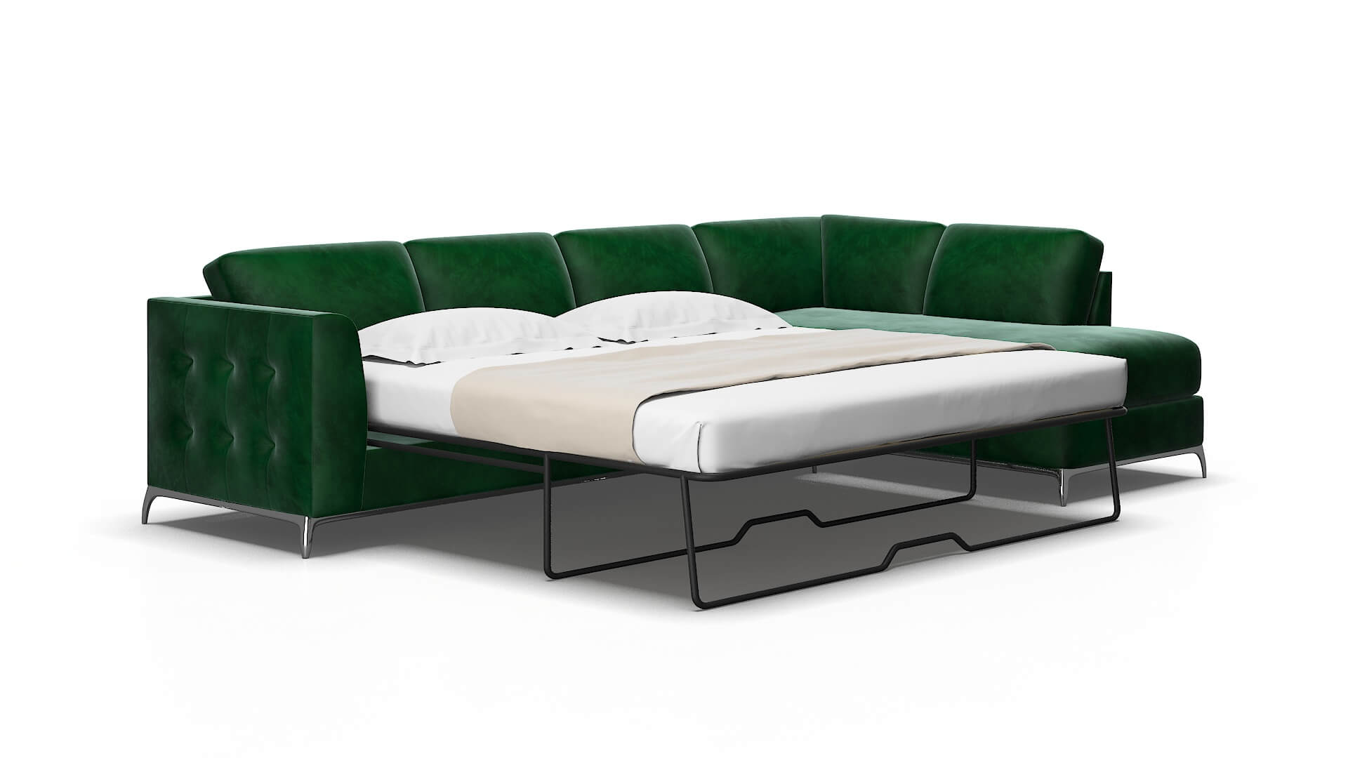 Toronto Royale Evergreen Panel Sleeper Espresso legs 2