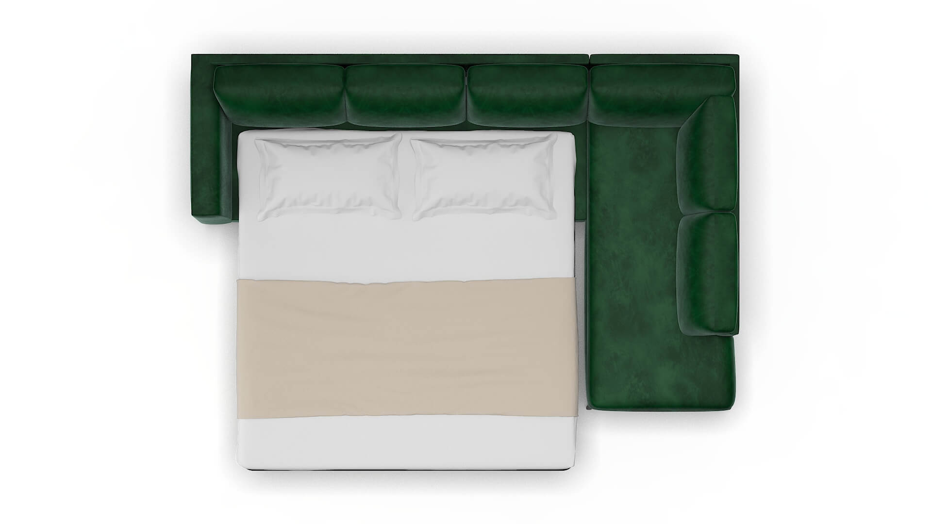 Toronto Royale Evergreen Panel Sleeper Espresso legs 3