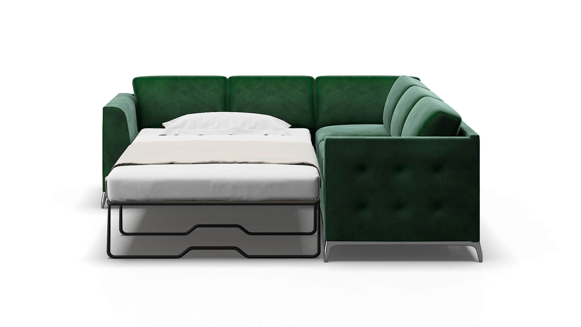 Toronto Royale Evergreen Sectional Sleeper Espresso legs 1