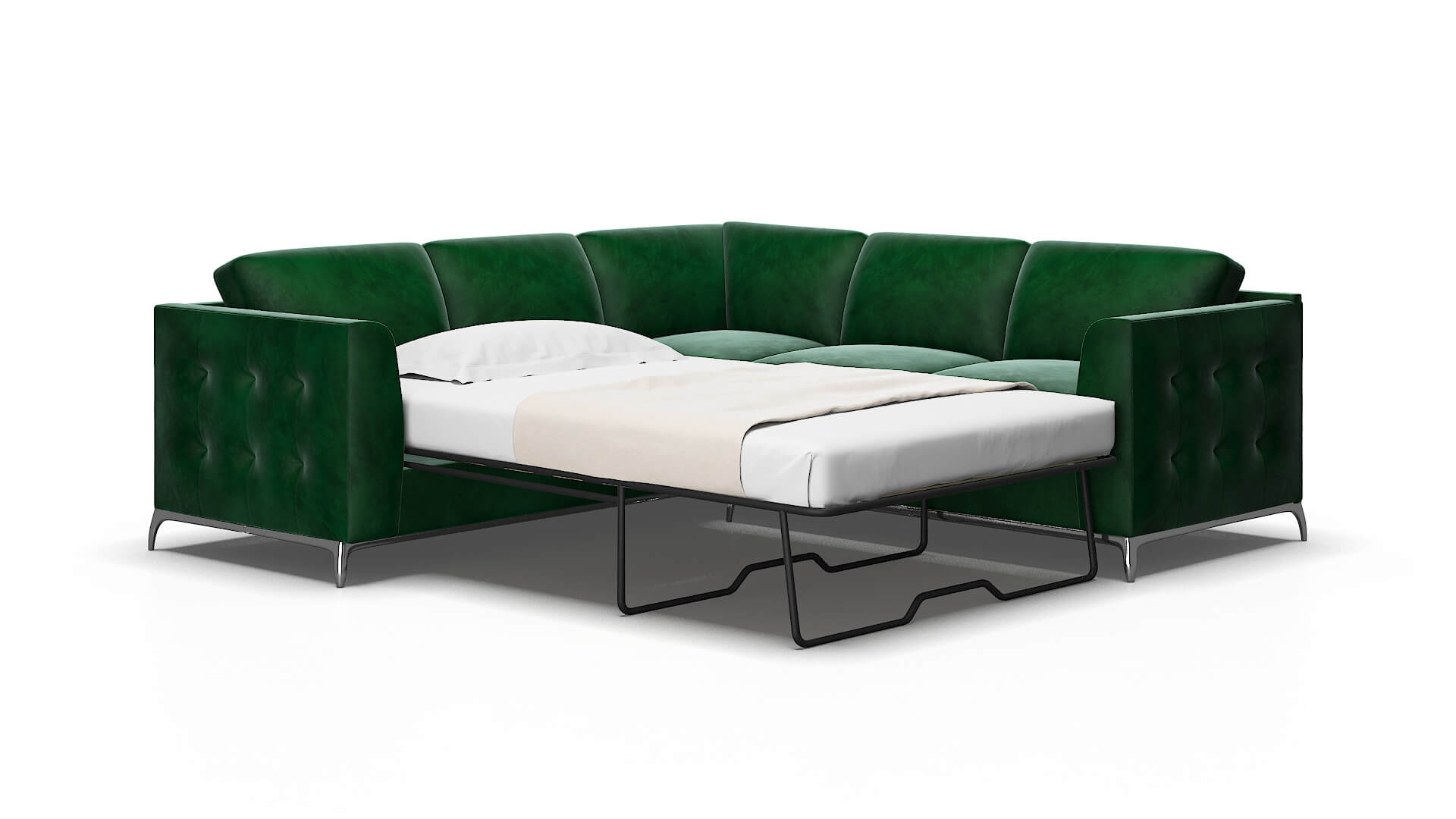 Toronto Royale Evergreen Sectional Sleeper Espresso legs 2