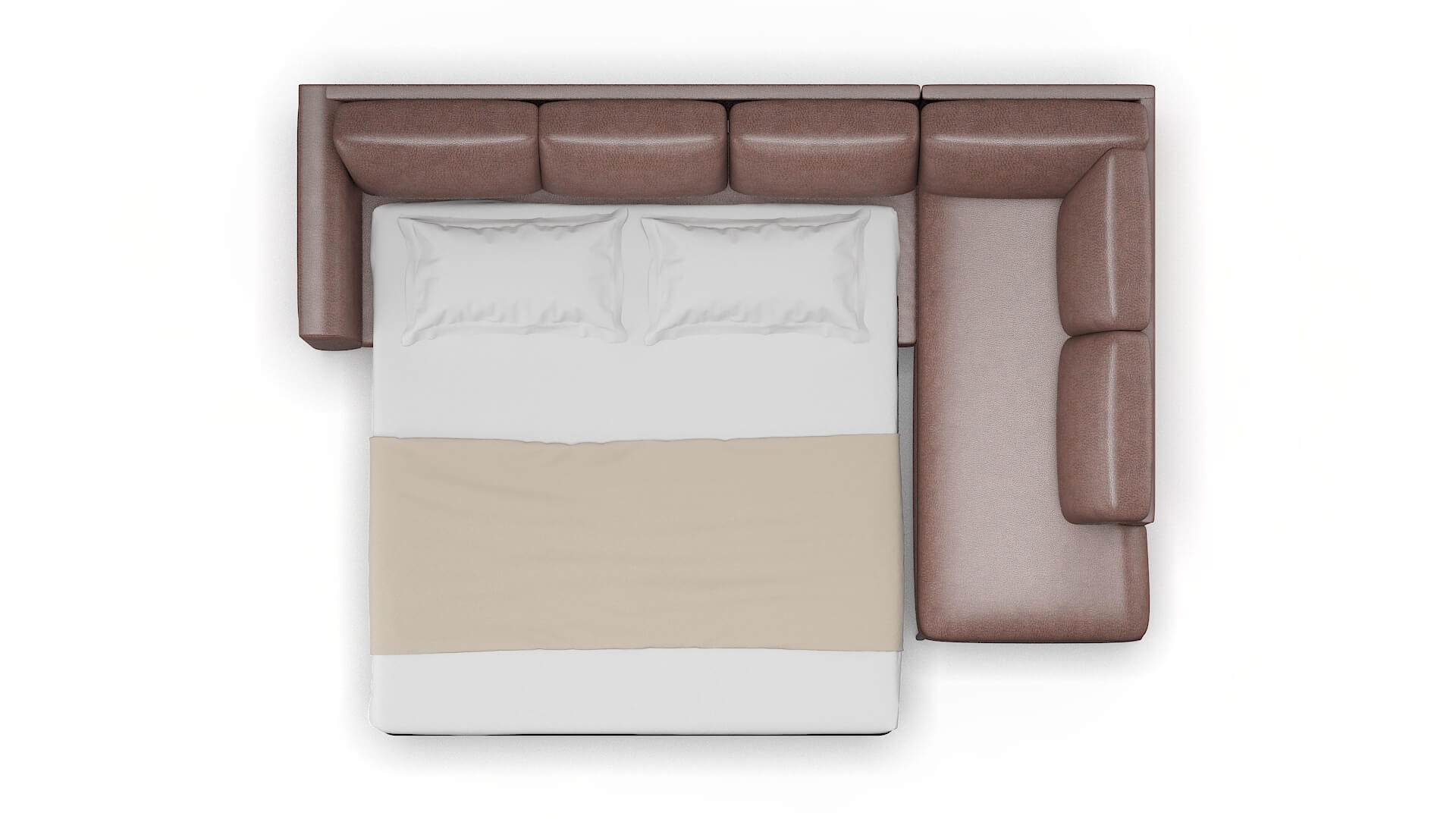 Toronto Royale Mocha Panel Sleeper Espresso legs 3
