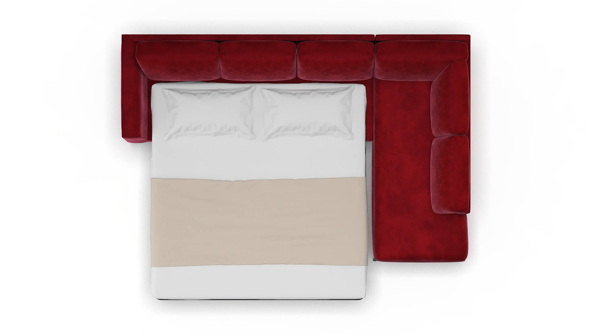 Toronto Royale Ruby Panel Sleeper Espresso legs 3