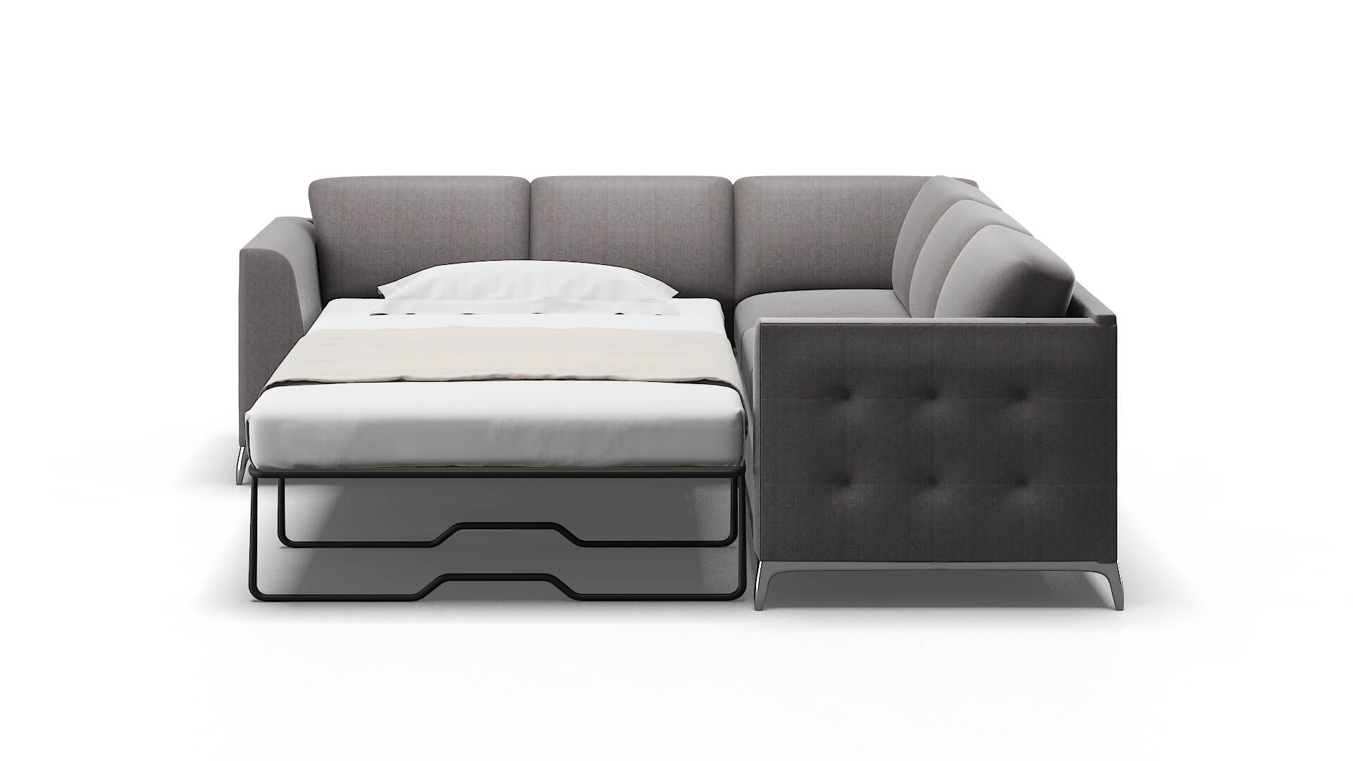 Toronto Sasha Granite Sectional Sleeper Espresso legs 1