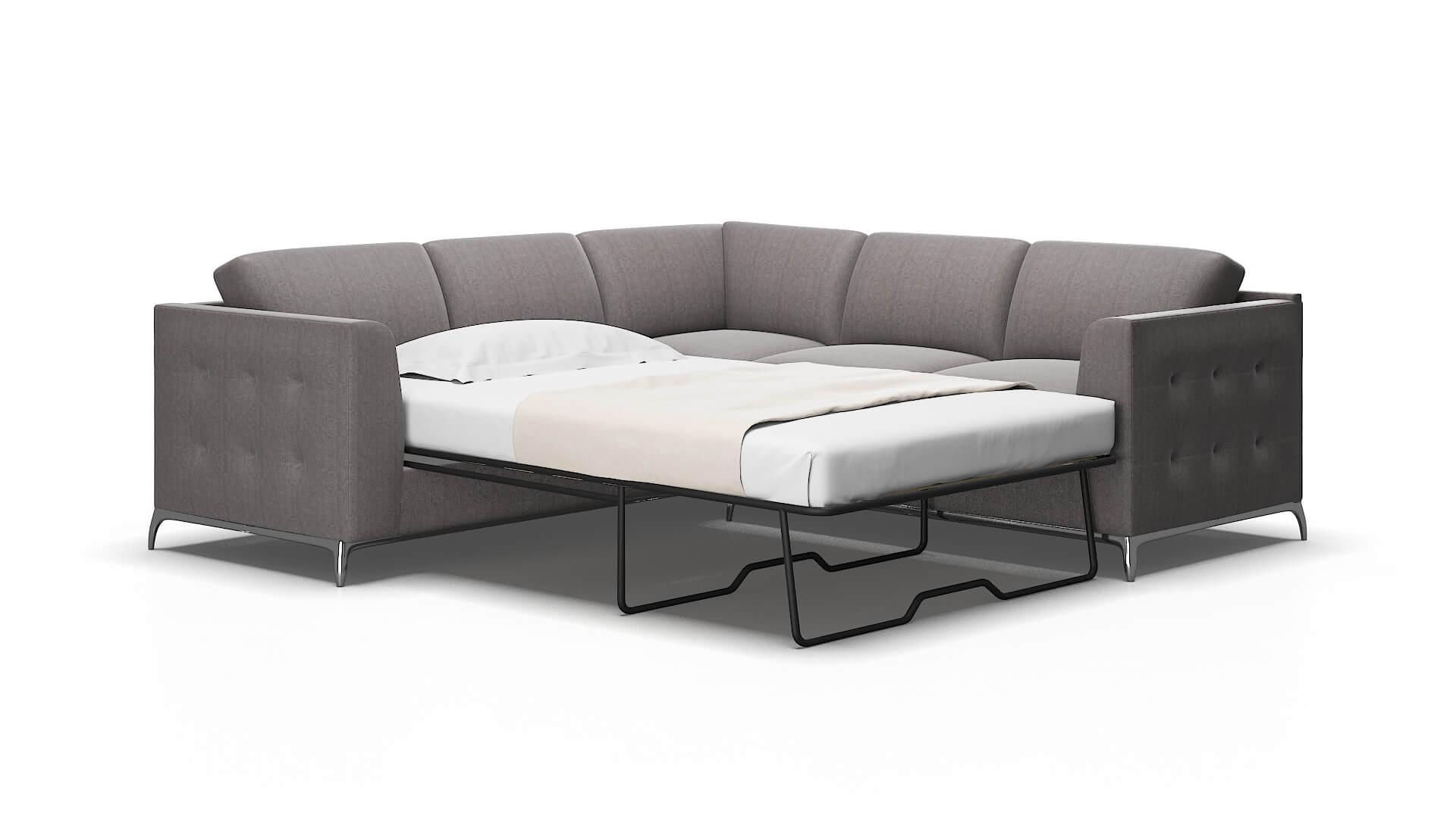 Toronto Sasha Granite Sectional Sleeper Espresso legs 2
