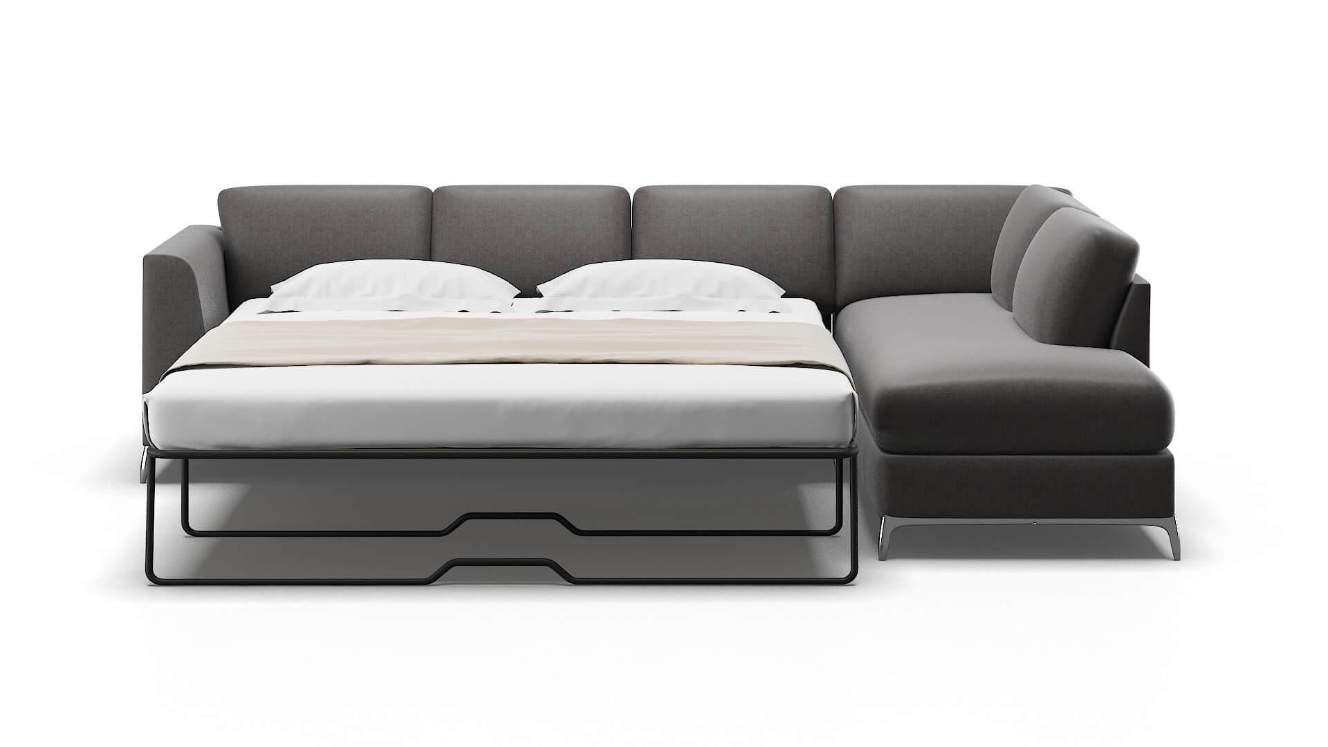 Toronto Sasha Grey Panel Sleeper Espresso legs 1