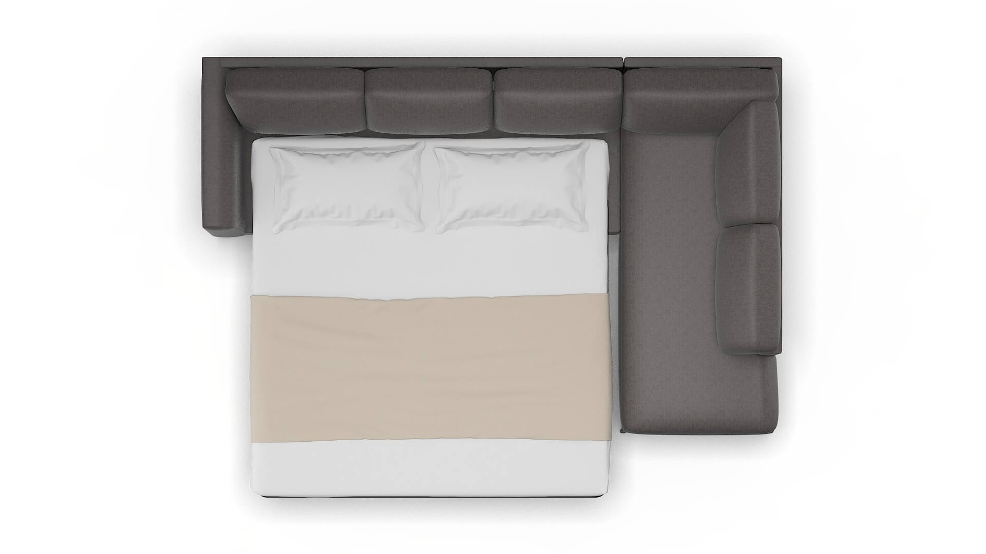 Toronto Sasha Grey Panel Sleeper Espresso legs 3