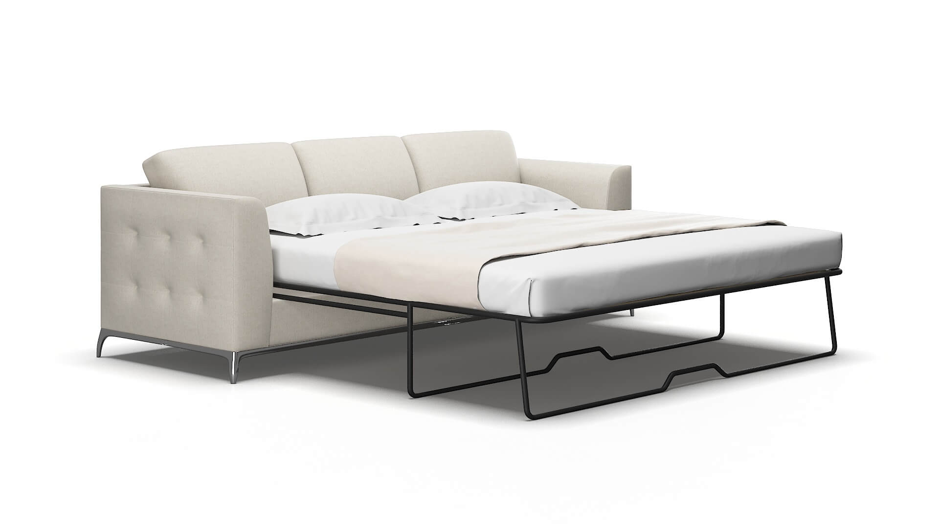 Toronto Sasha Linen Sofa Sleeper Espresso legs 2