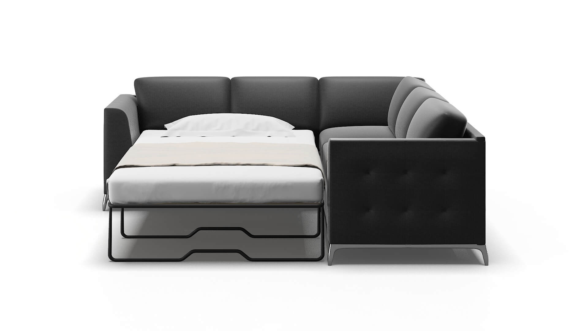 Toronto Sosoftness 54 Sectional Sleeper Espresso legs 1