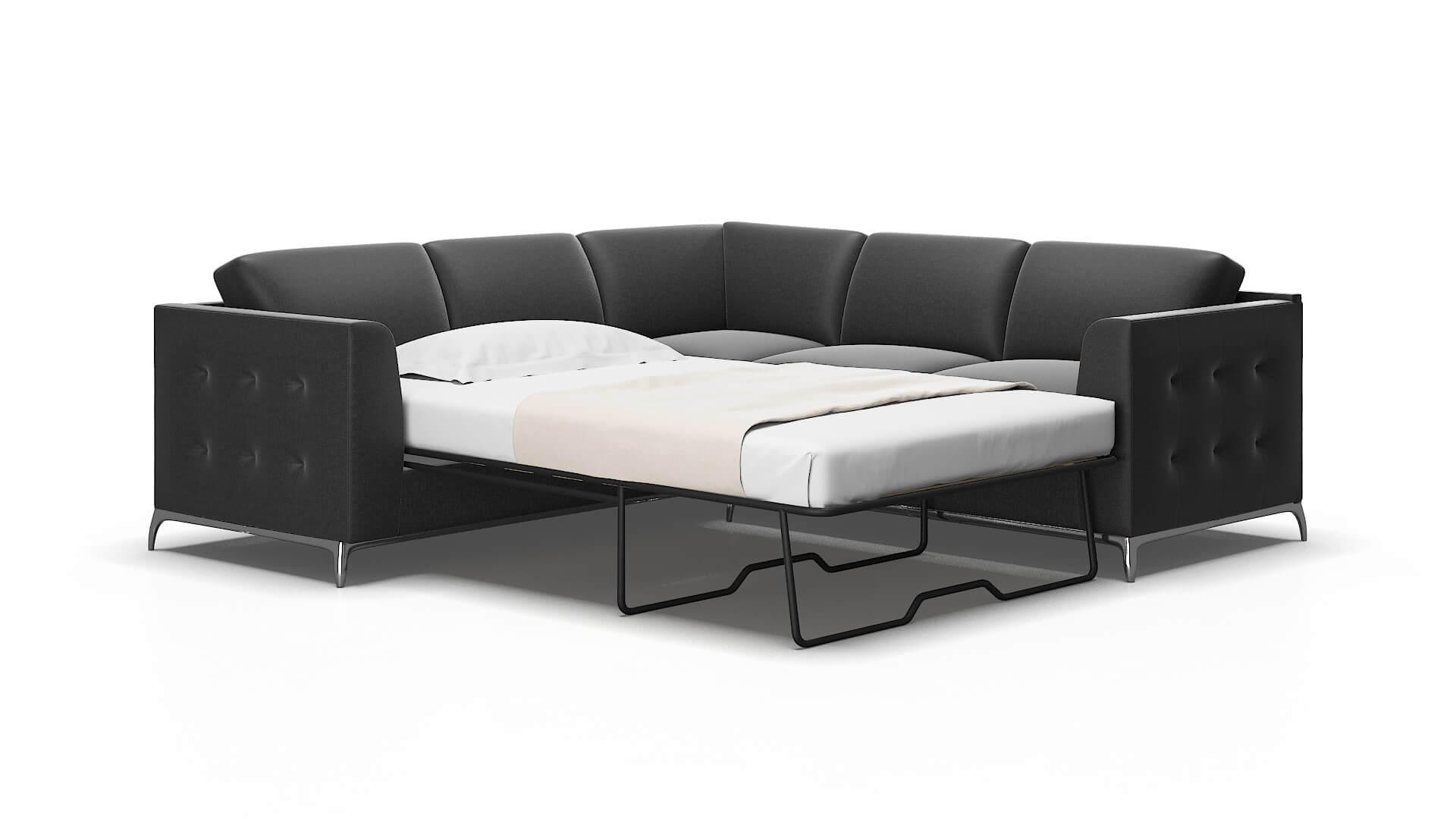 Toronto Sosoftness 54 Sectional Sleeper Espresso legs 2