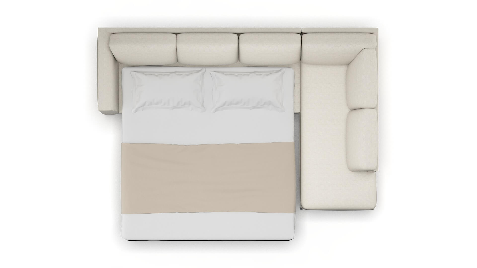 Toronto Venus Cream Panel Sleeper Espresso legs 3