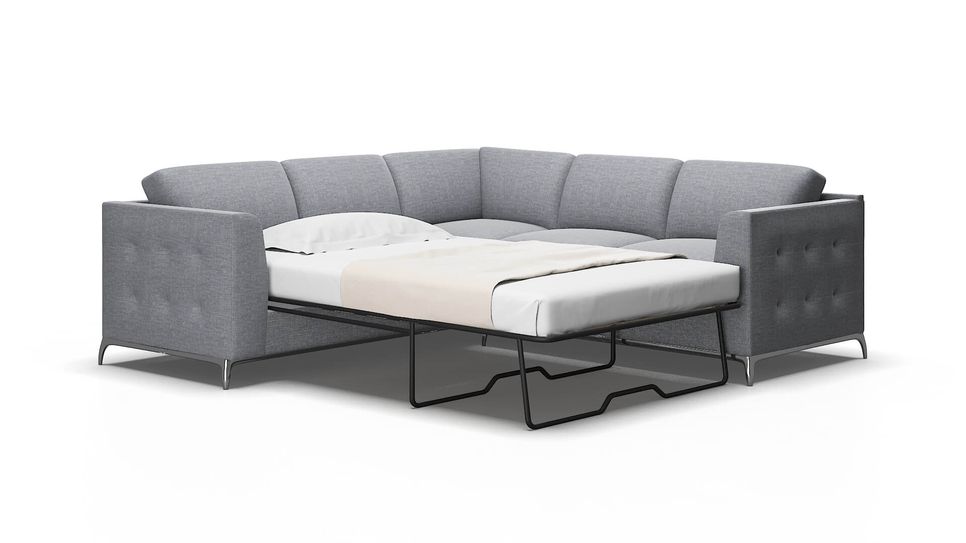 Toronto Venus Mist Sectional Sleeper Espresso legs 2
