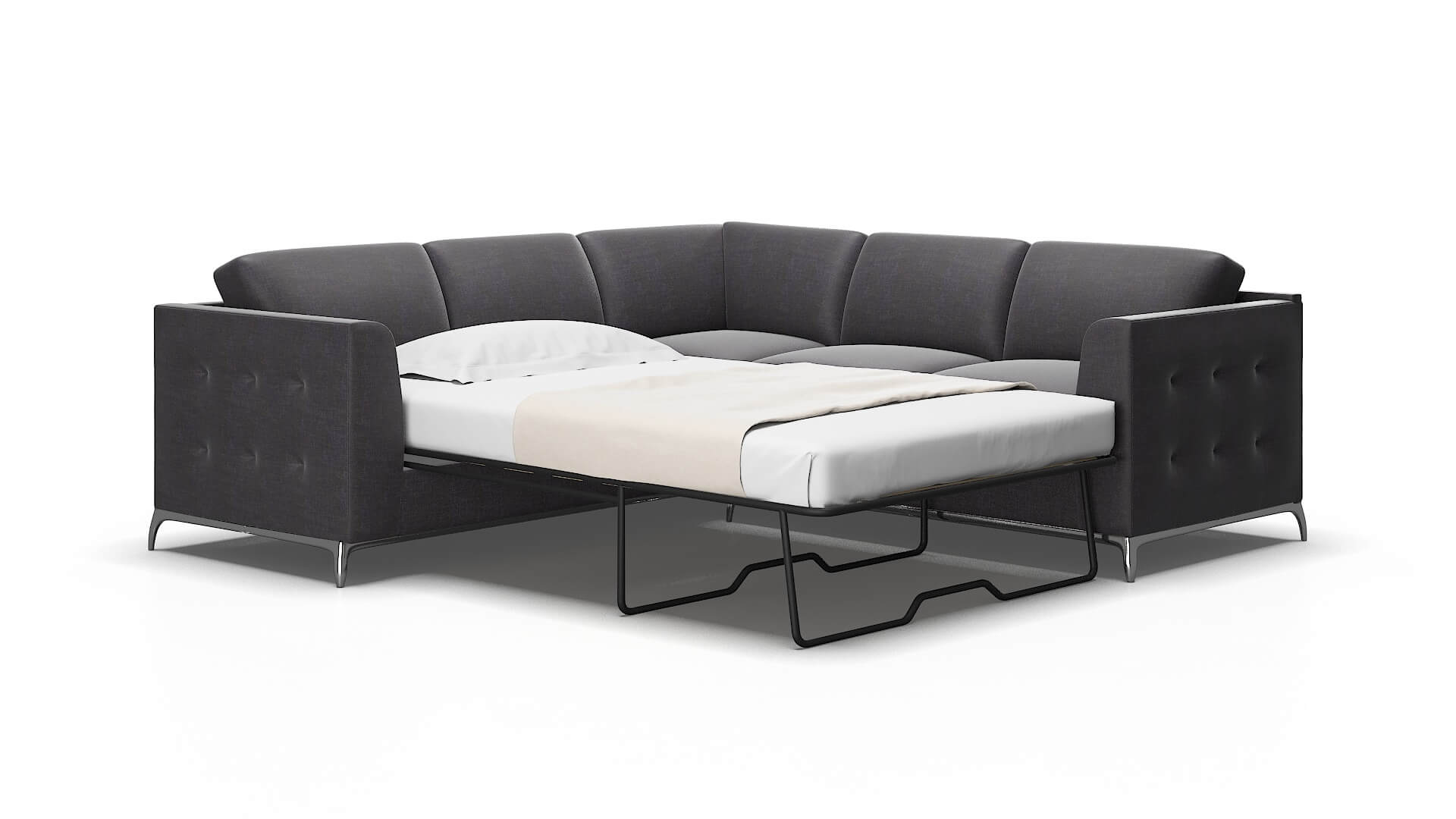 Toronto Venus Onyx Sectional Sleeper Espresso legs 2