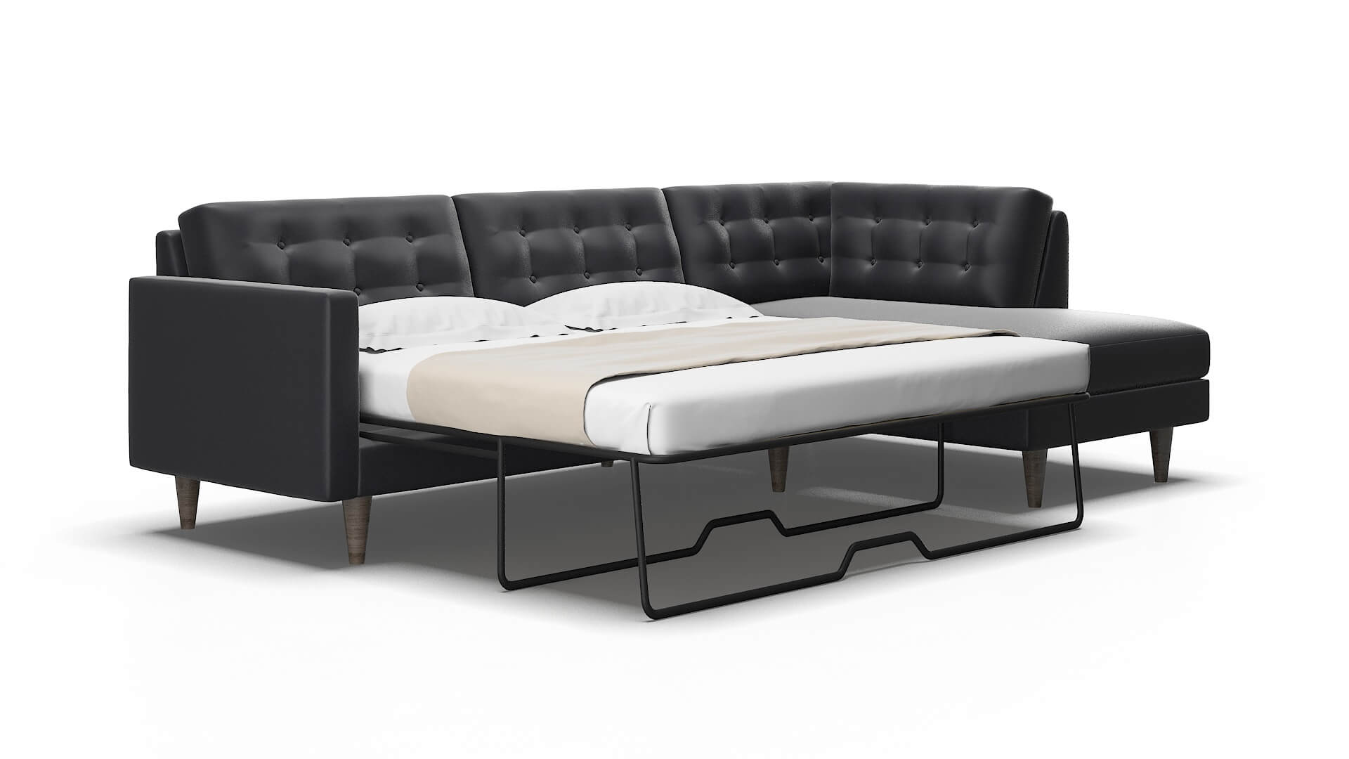 Turin Atlas_plz Navy Panel Sleeper Espresso legs 2